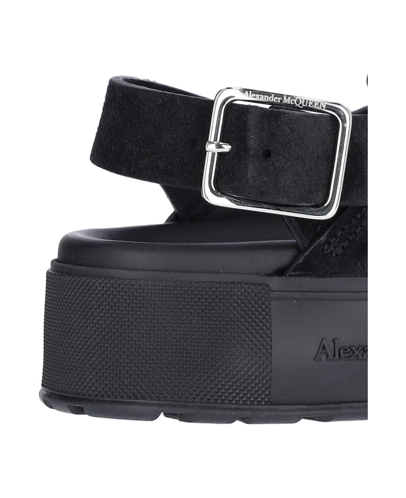 Alexander McQueen Leather Sandal - Black