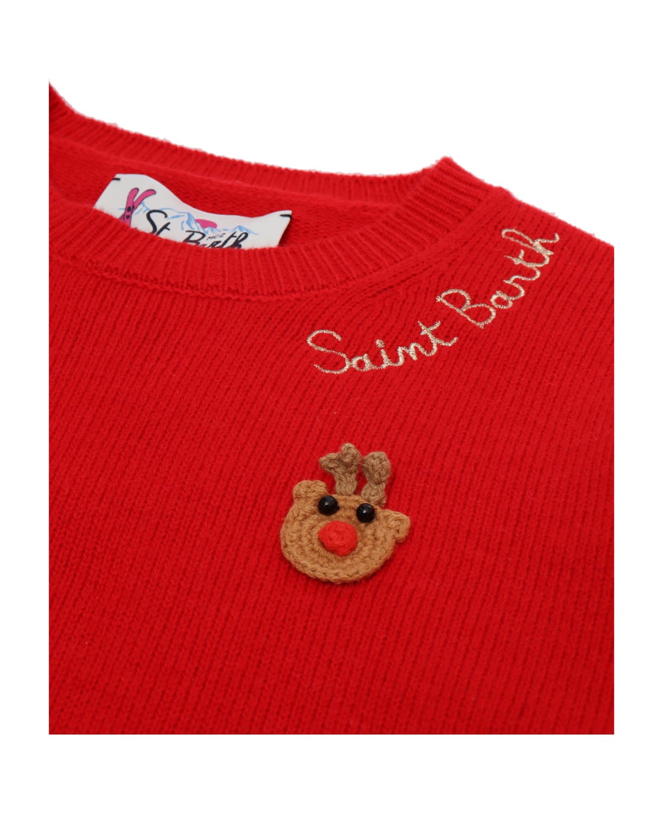 MC2 Saint Barth Merry Patch Sweater - RED