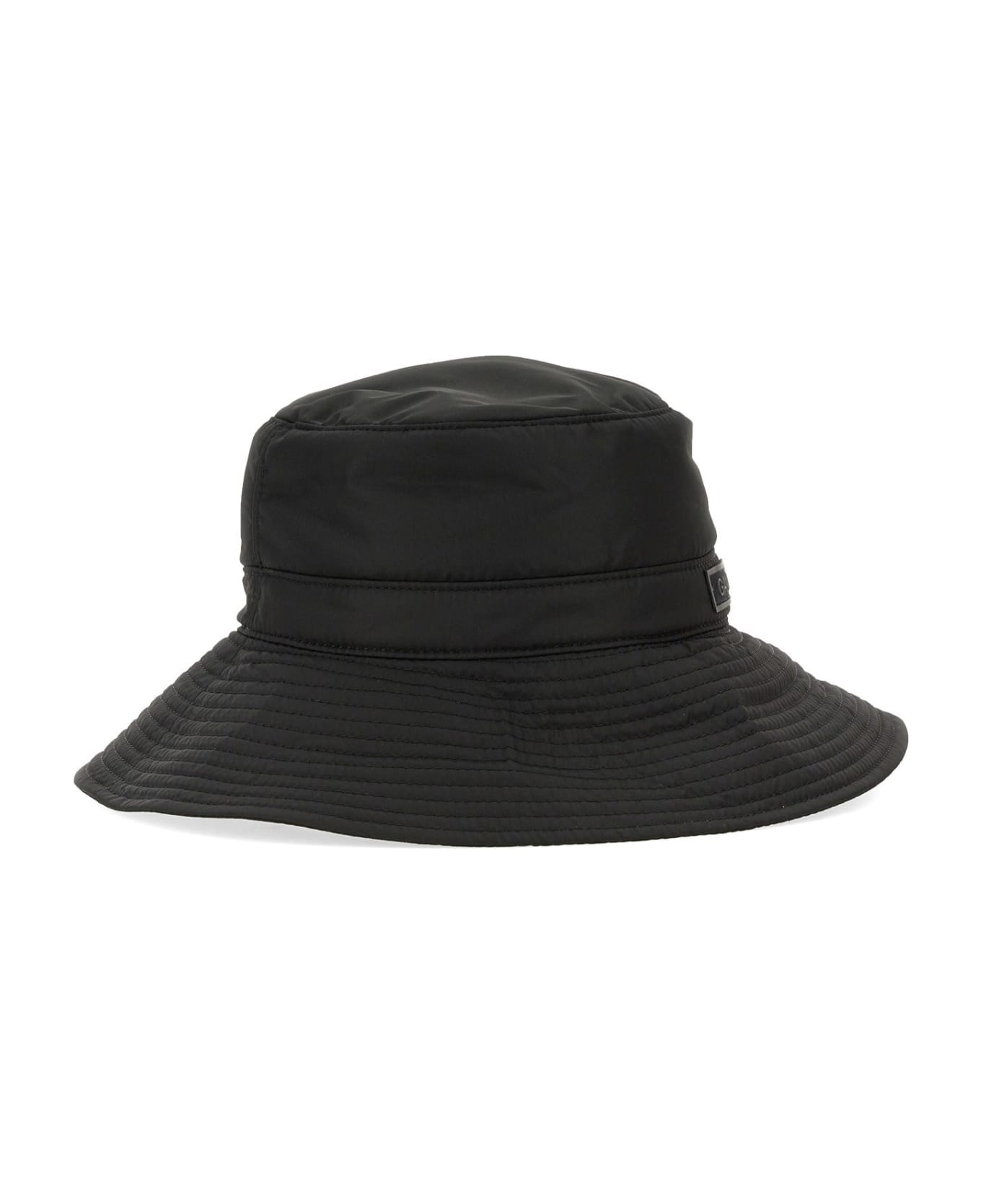 Ganni Bucket Hat With Logo - Nero