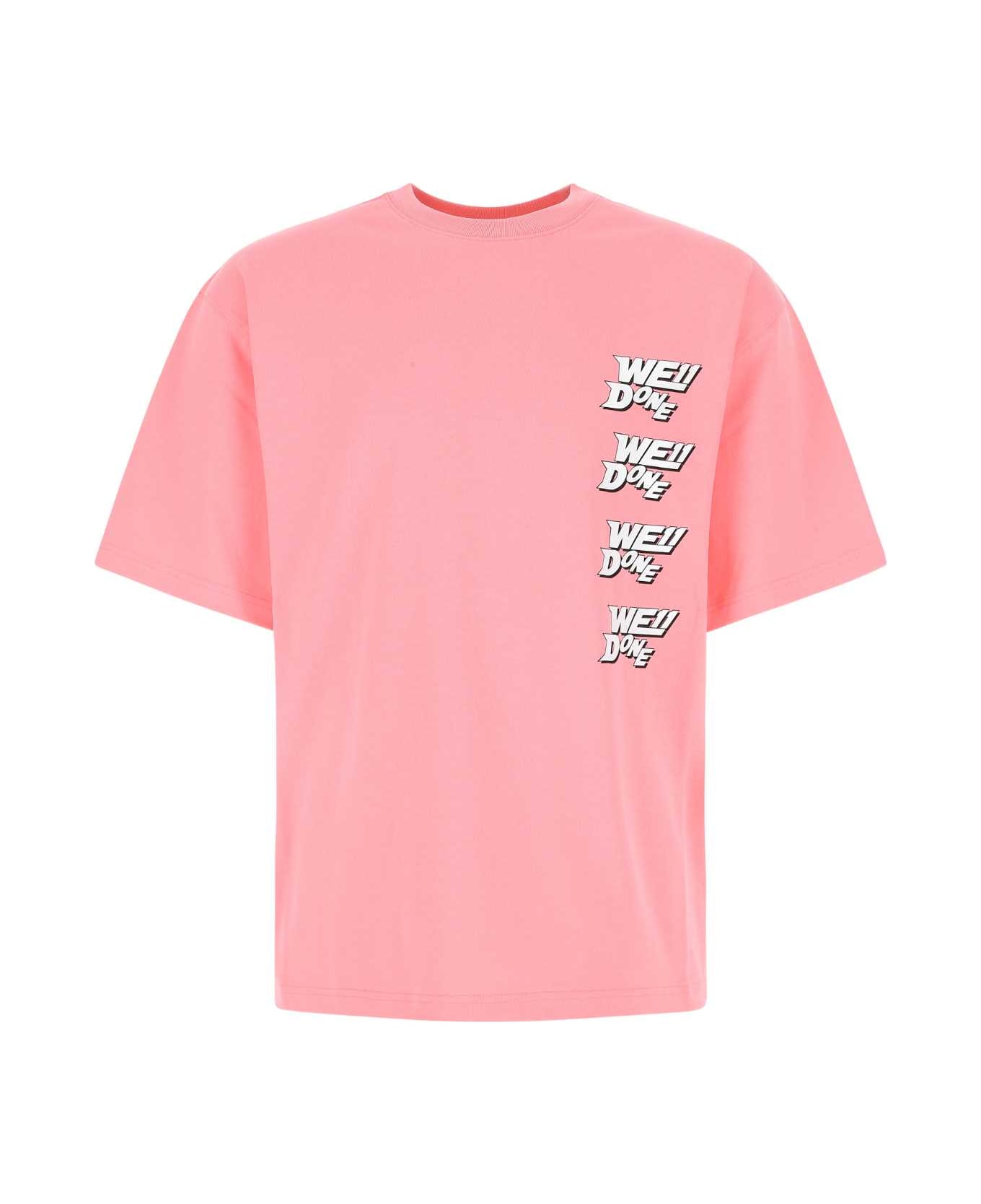 WE11 DONE Pink Cotton Oversize T-shirt - PINK
