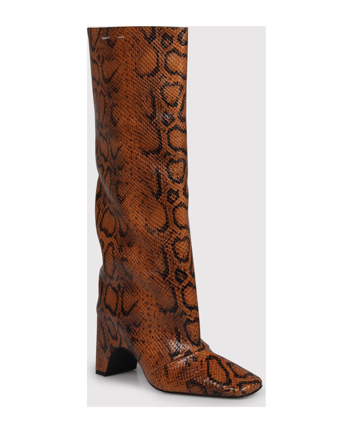 Coperni Snake Print Bridge Boot - Brown