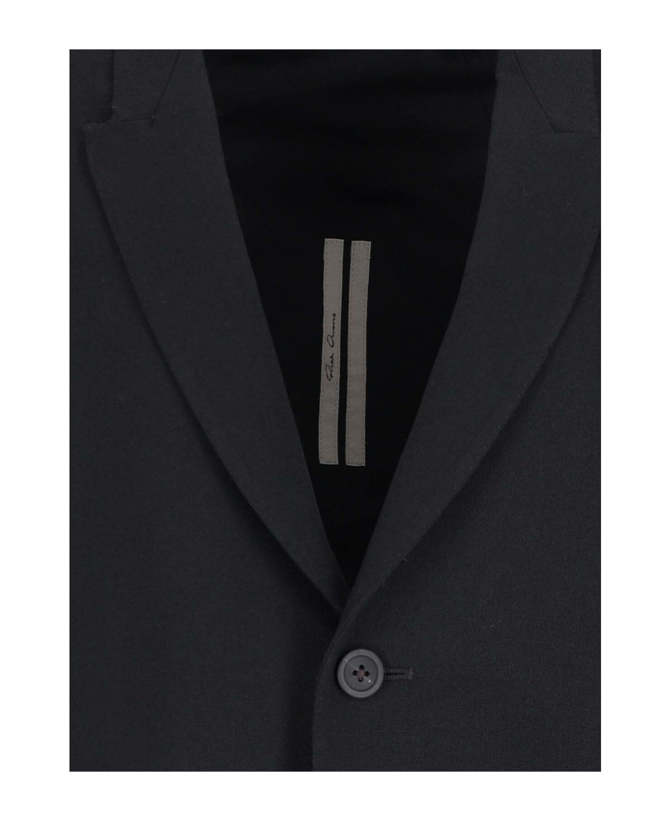 Rick Owens Single-breasted Wool Blazer - Black  