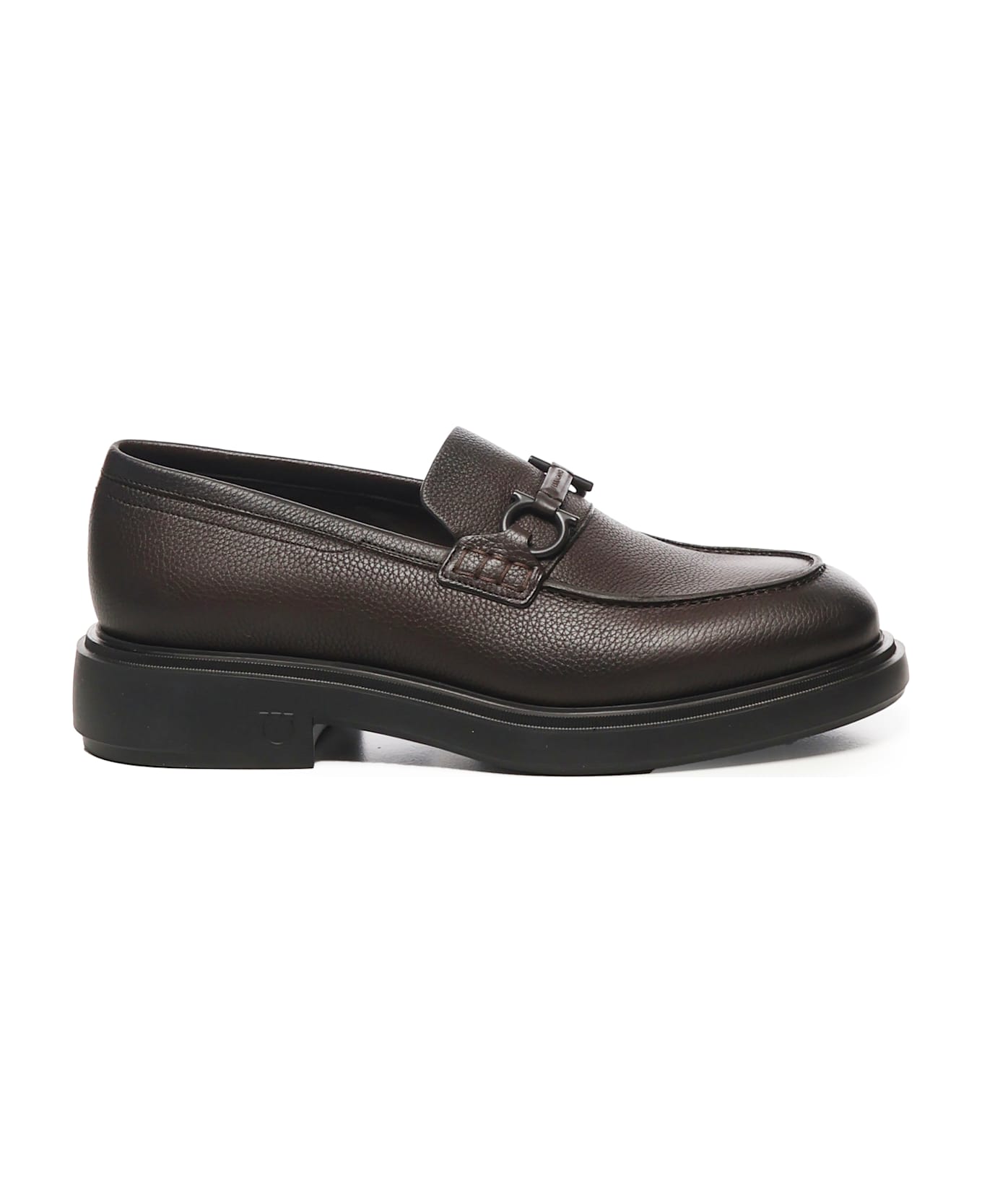 Ferragamo Gancini Loafers - DARK BROWN