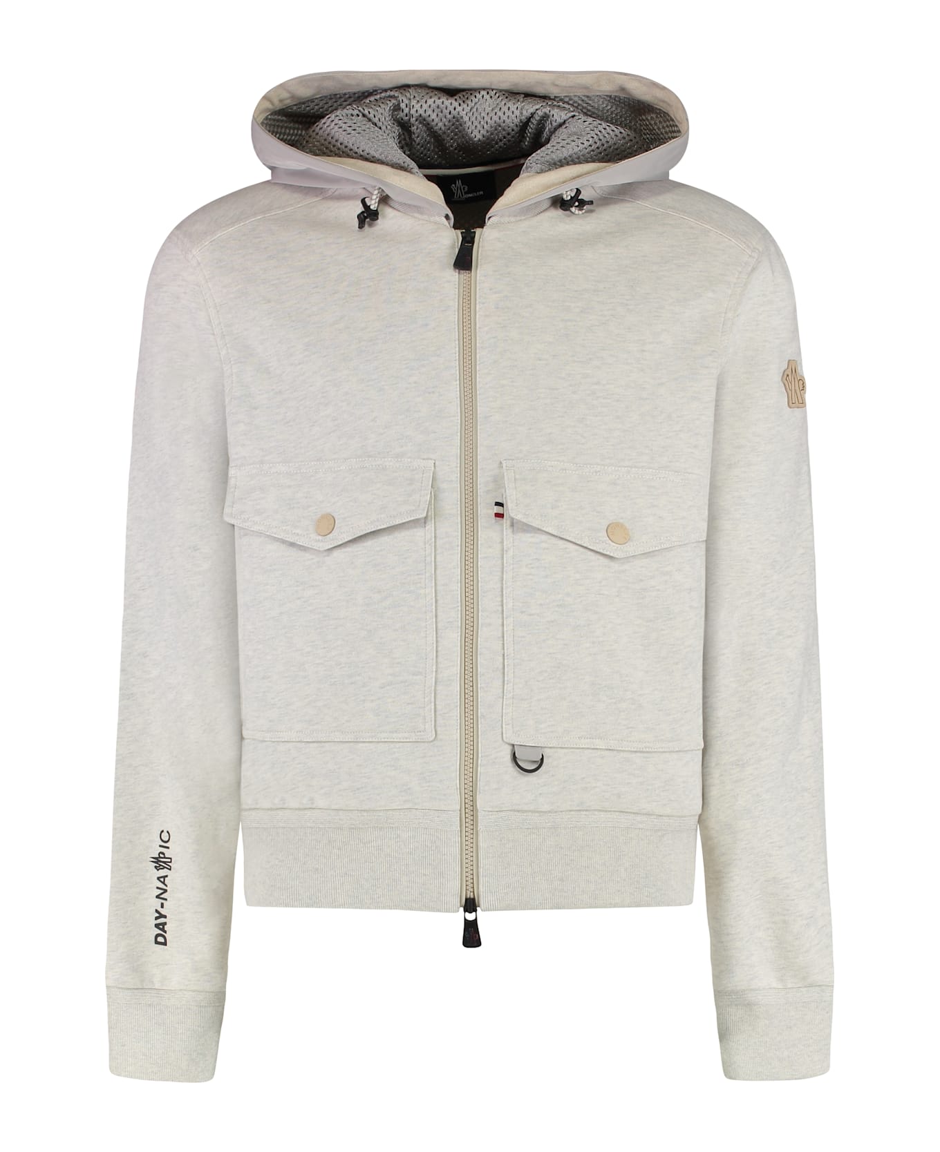 Moncler Grenoble Cotton Full Zip Hoodie - grey