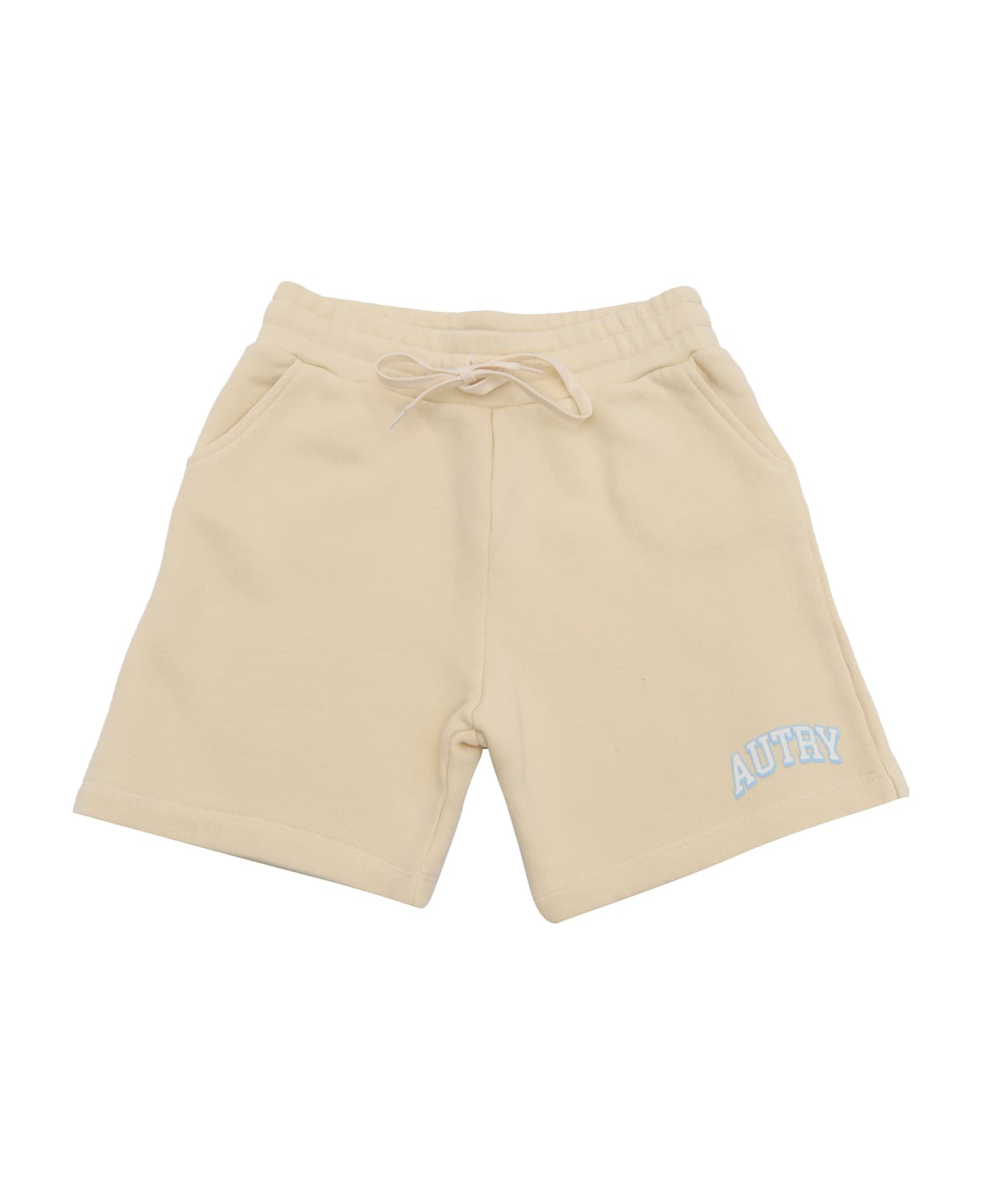 Autry Main Kids Jersey Cream Shorts - BEIGE