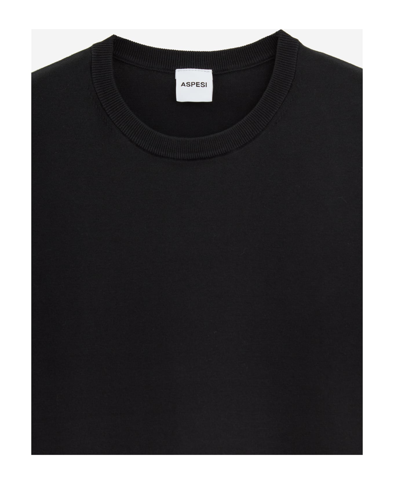Aspesi Black Cotton T-shirt - black