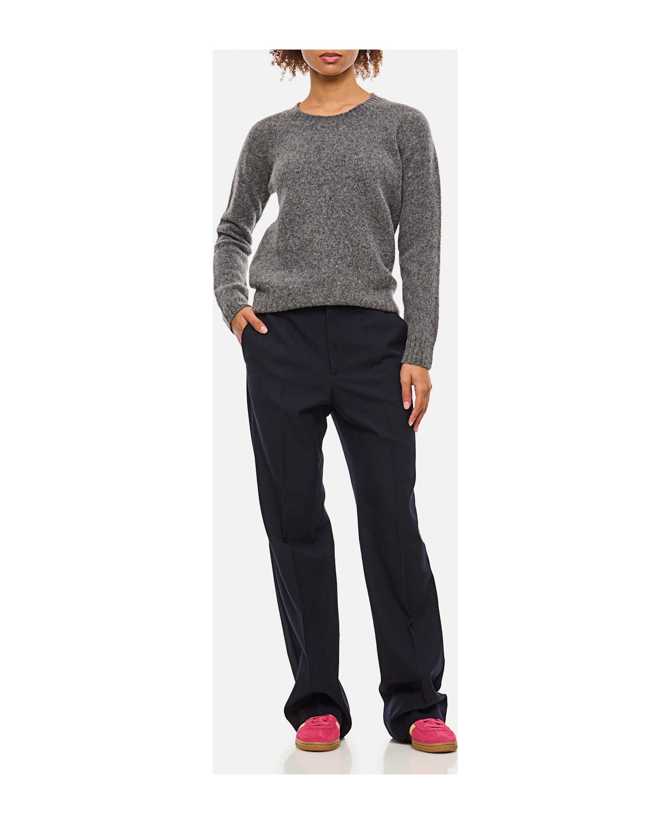 Moncler High Waist Denim Pants - Blue