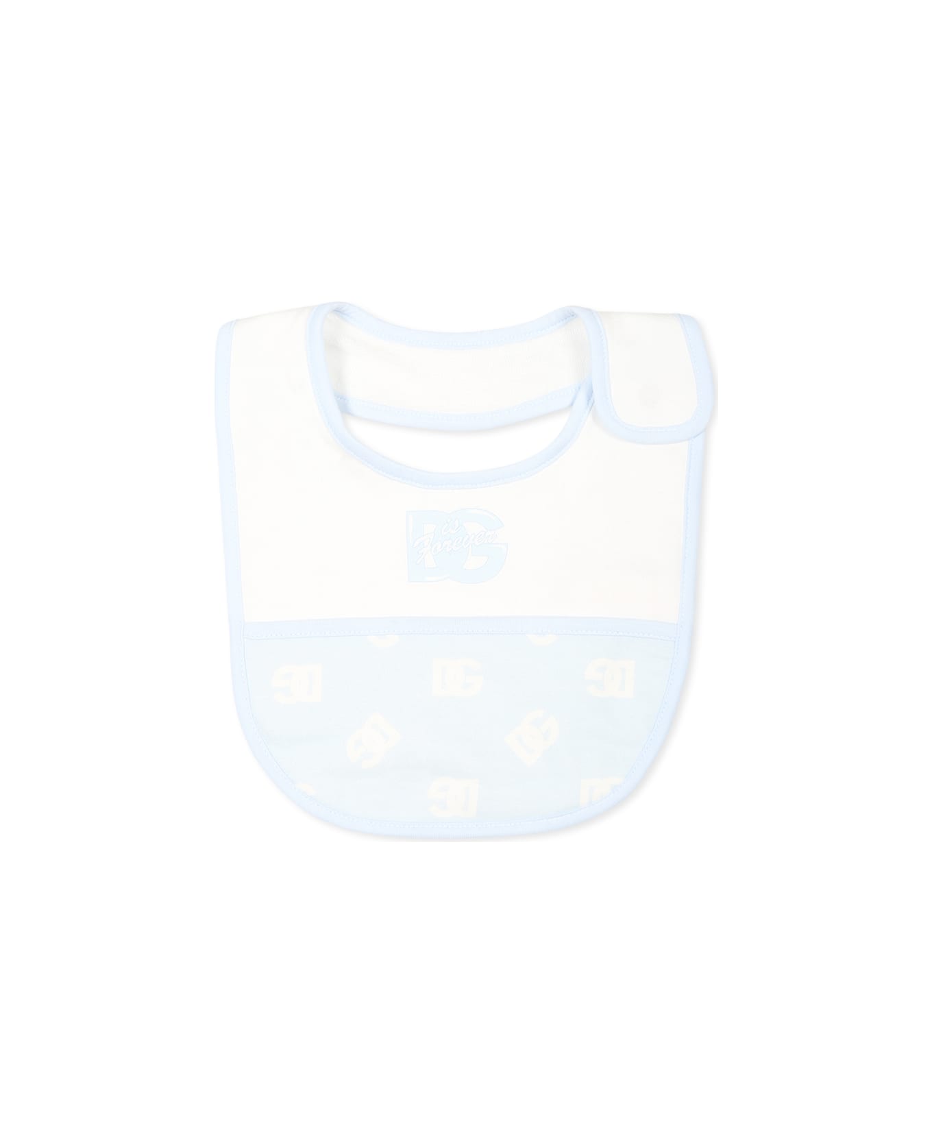 Dolce & Gabbana Light Blue Babygrow Set For Baby Boy With Logodg - Light Blue