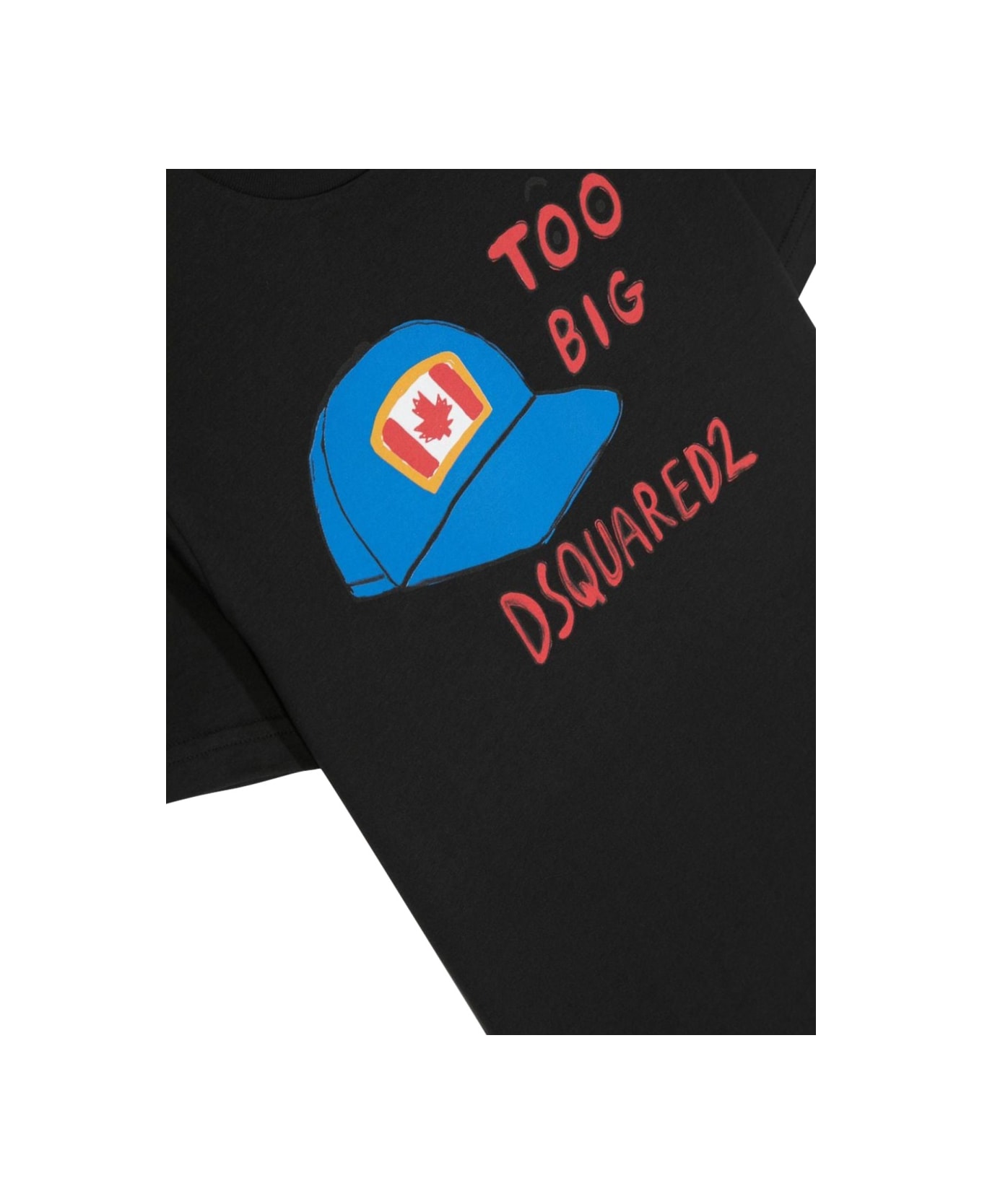 Dsquared2 Hat Print T-shirt - BLACK Tシャツ＆ポロシャツ