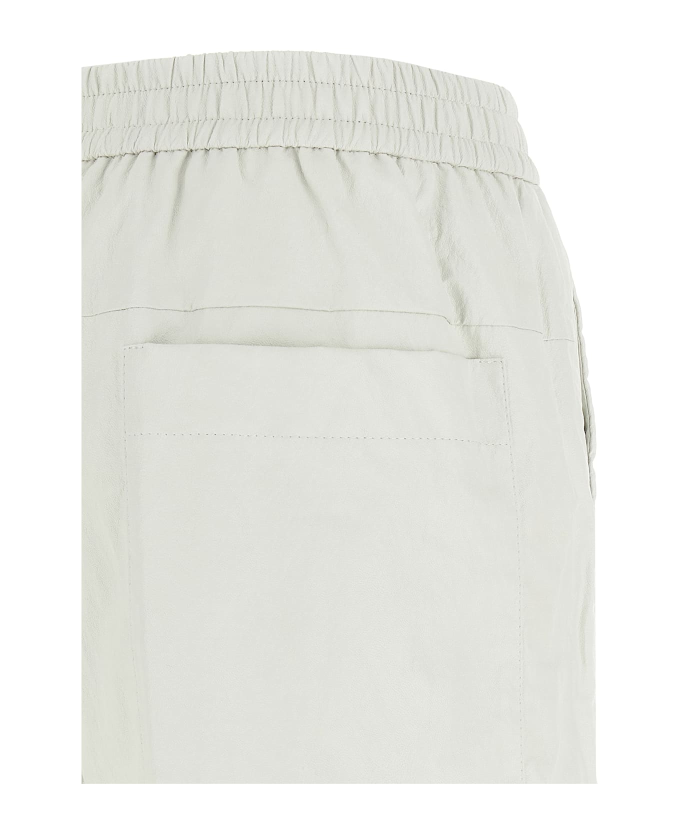 (nude) Leather-effect Bermuda Shorts - White