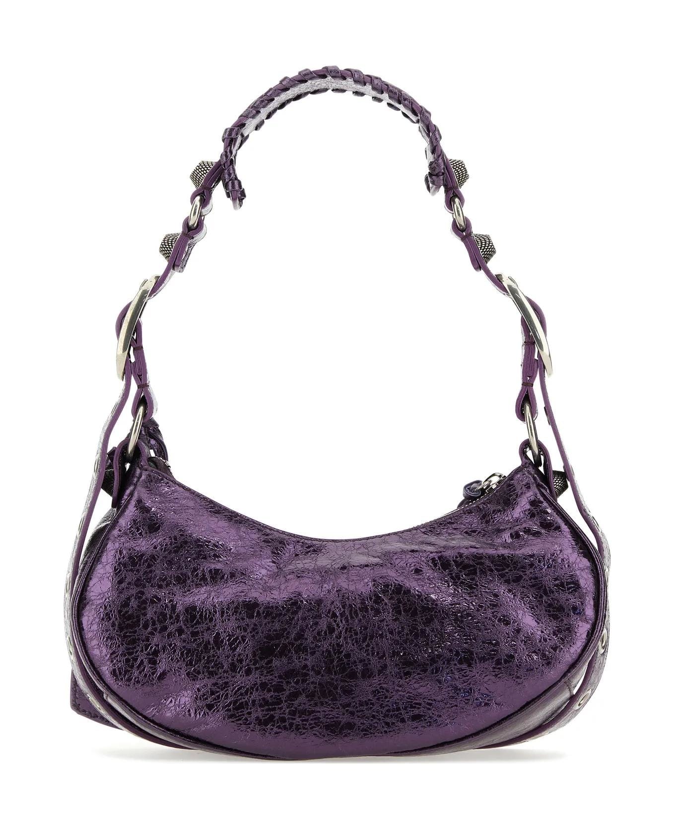 Balenciaga Purple Nappa Leather Le Cagole Xs Shoulder Bag - Viola