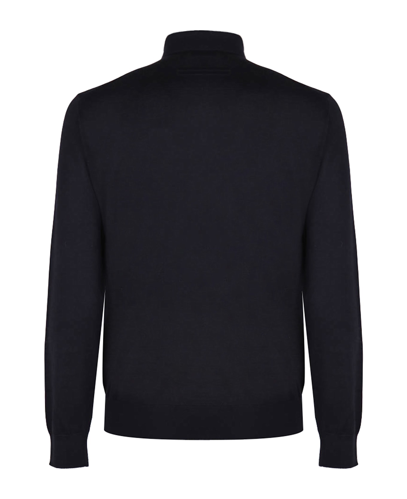 Zegna Cashmere And Silk Knitted Polo - blue