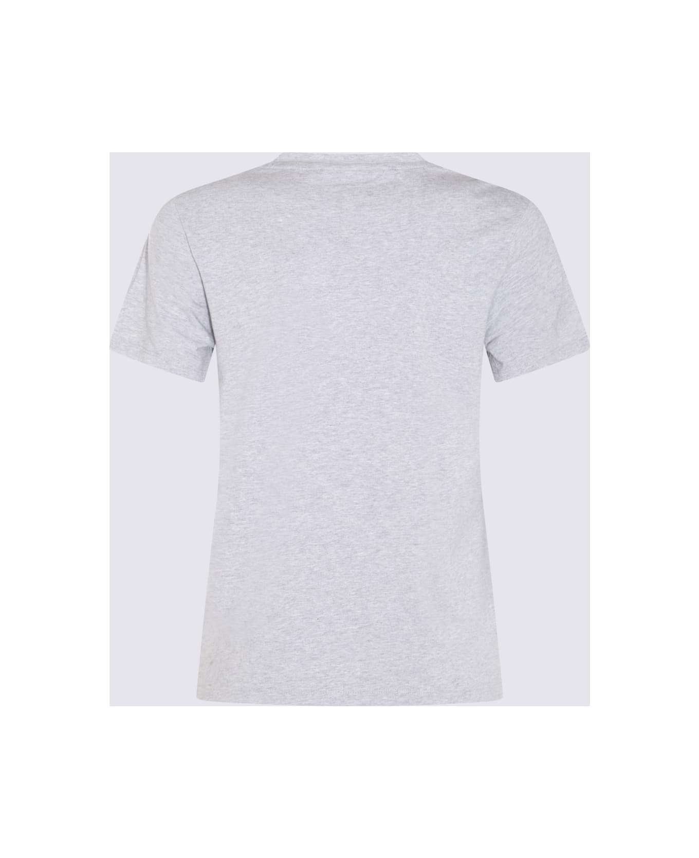 Maison Kitsuné Grey Cotton Fox Head T-shirt - LIGHT GREY MELANGE