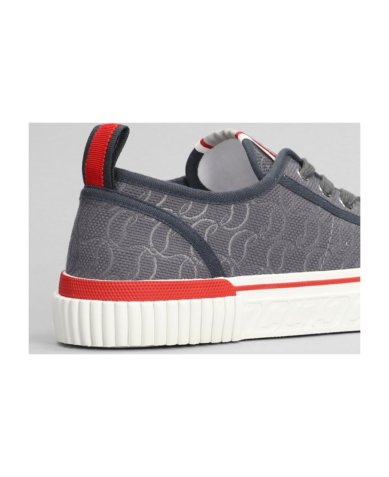 Christian Louboutin Pedro Junior Sneakers In Blue Cotton - blue