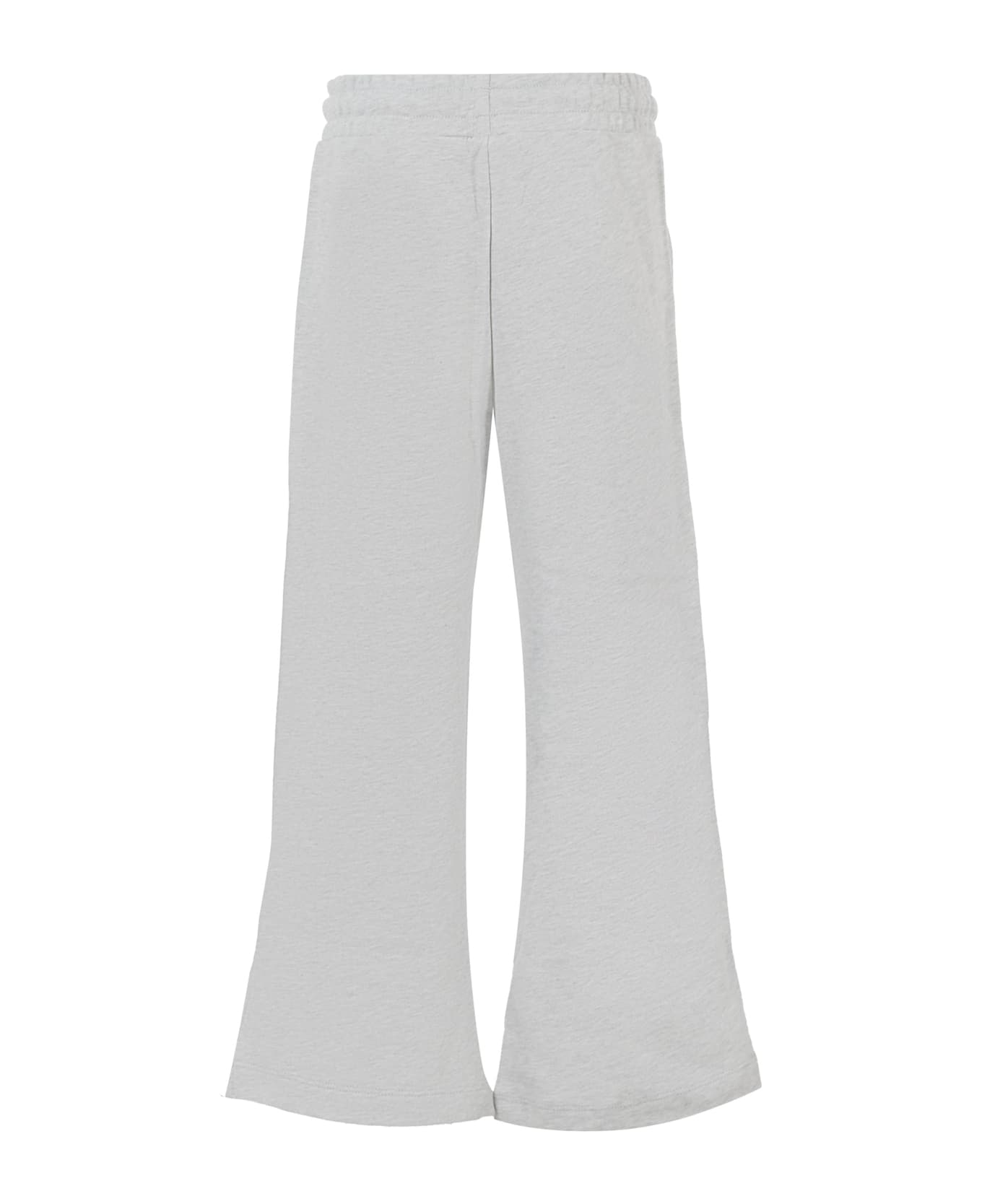 MSGM Grey Trousers For Girl With Logo - Grey