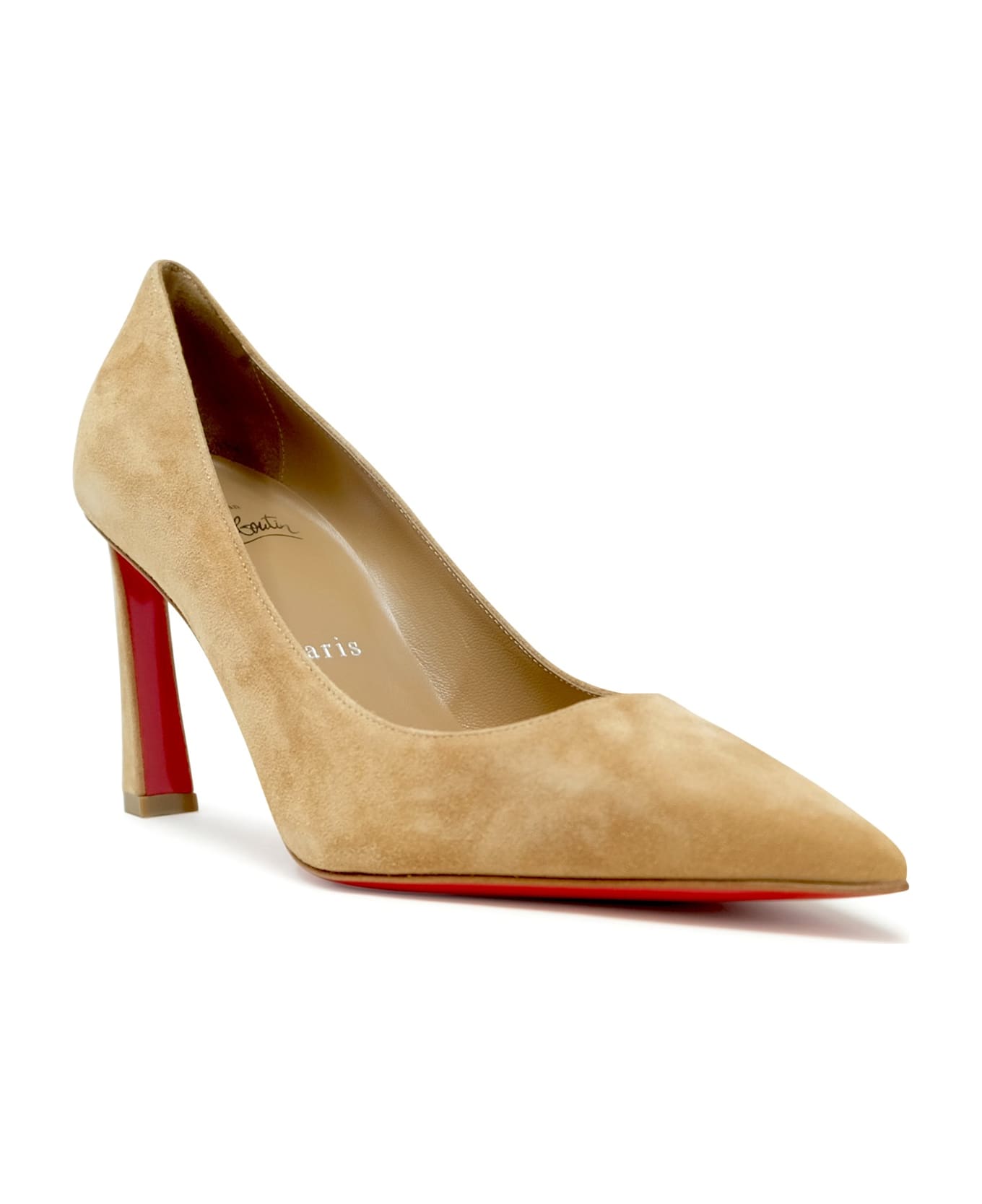 Christian Louboutin Beige Condora Suede 85 Pumps - BROWN