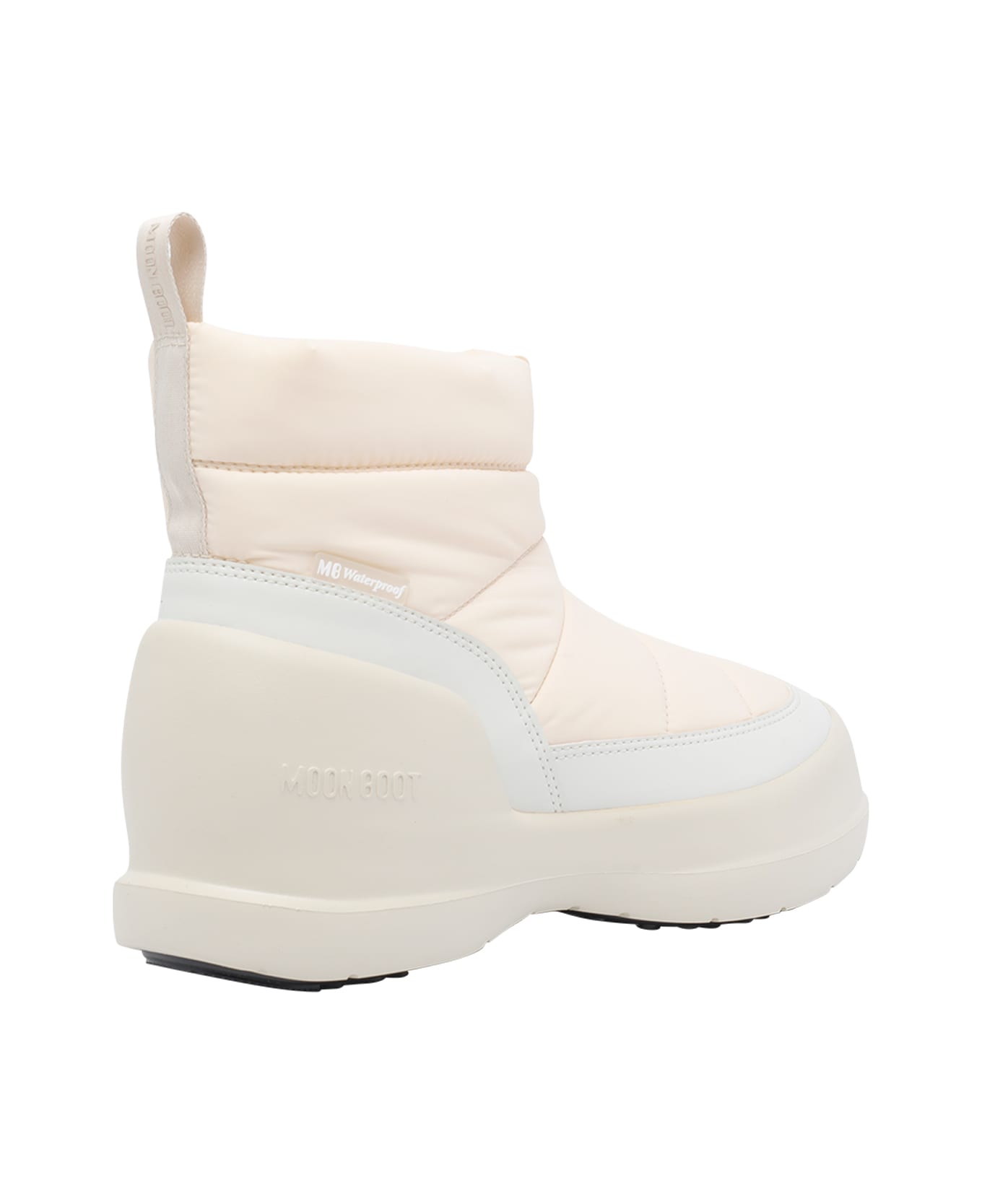 Moon Boot Mezzaluna Puffy Cream Booties - White