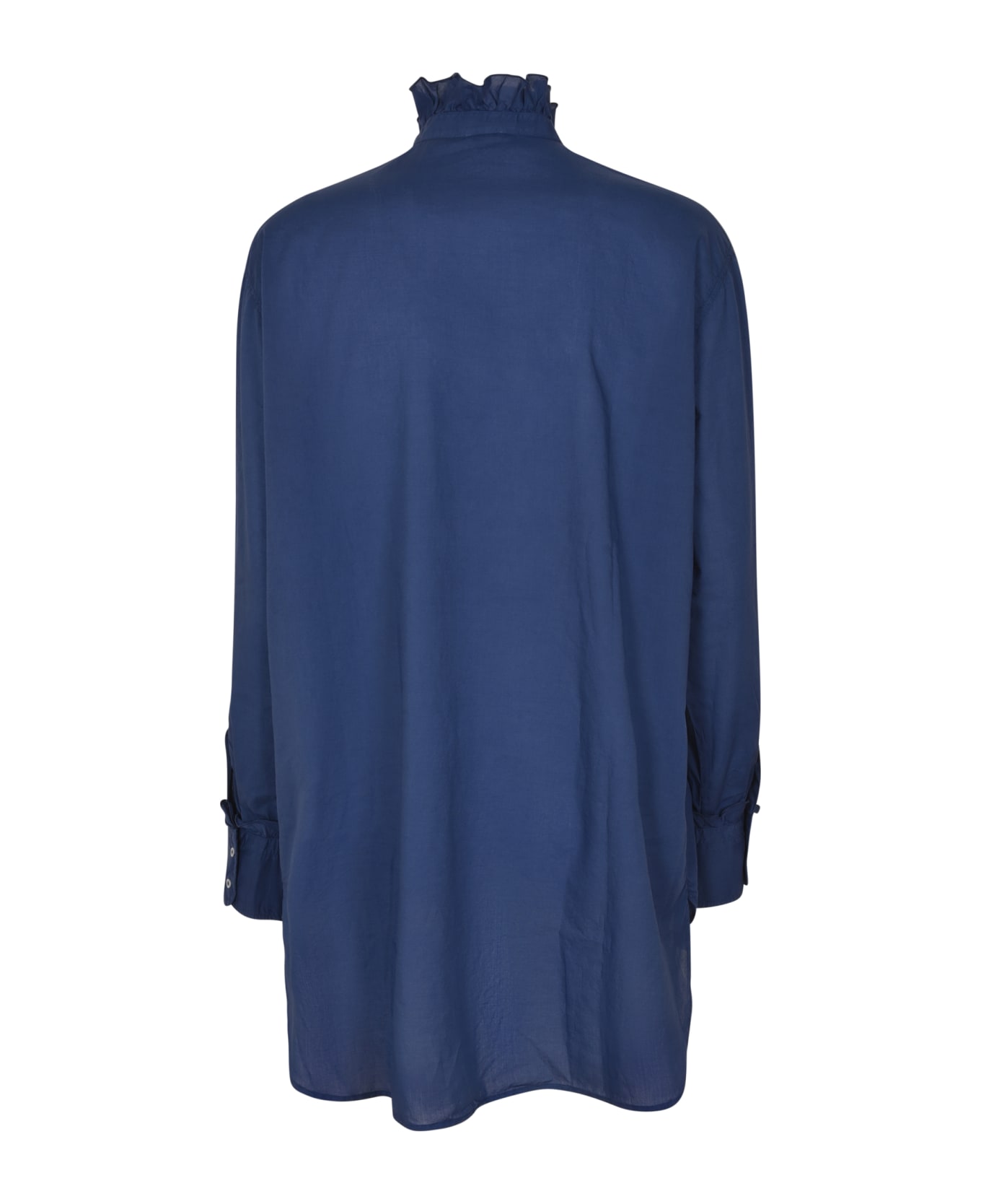 Massimo Alba Ruffled Shirt - Blue