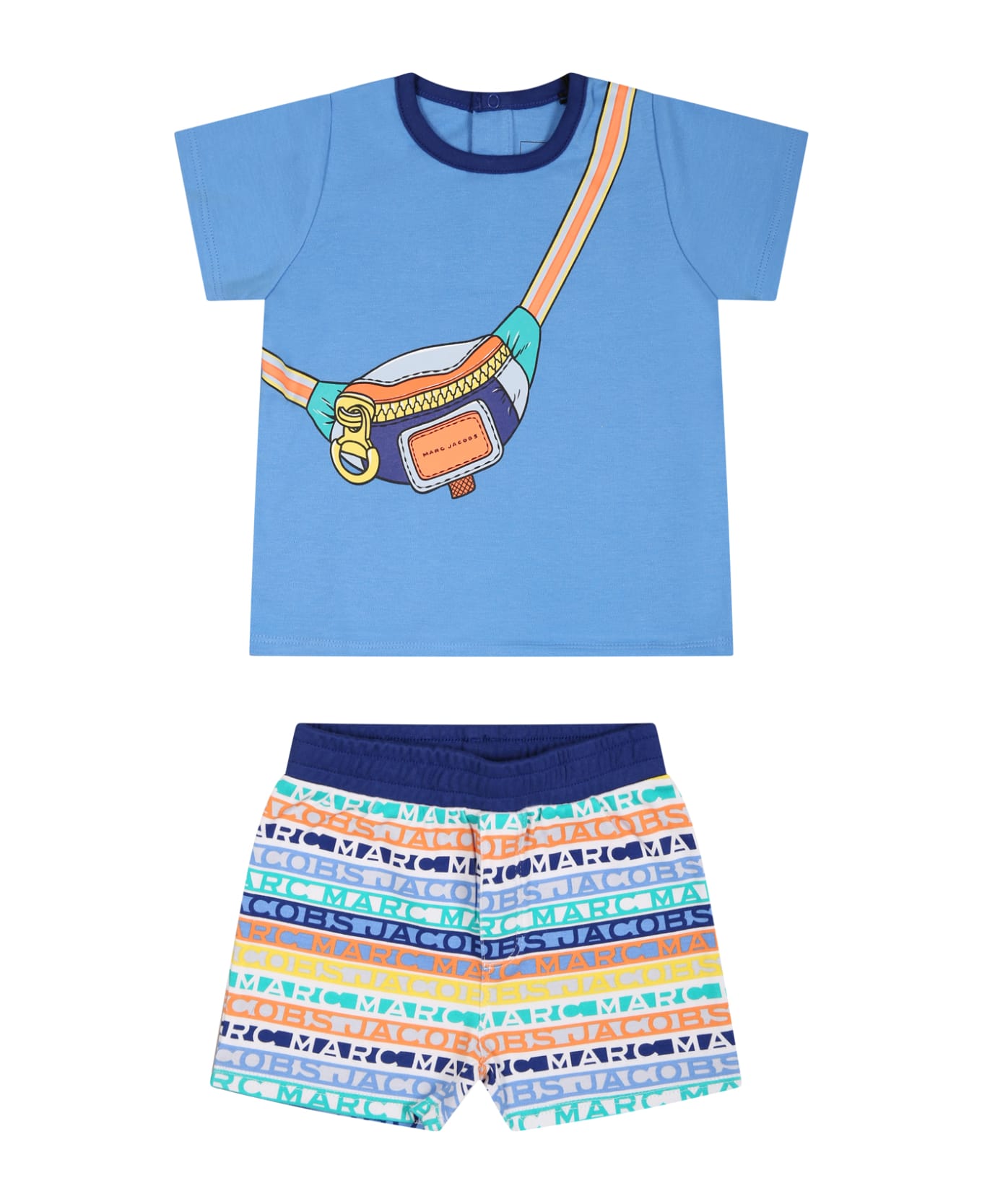 Marc Jacobs Multicolor Outfit For Baby Boy With Print And Logo - Multicolor