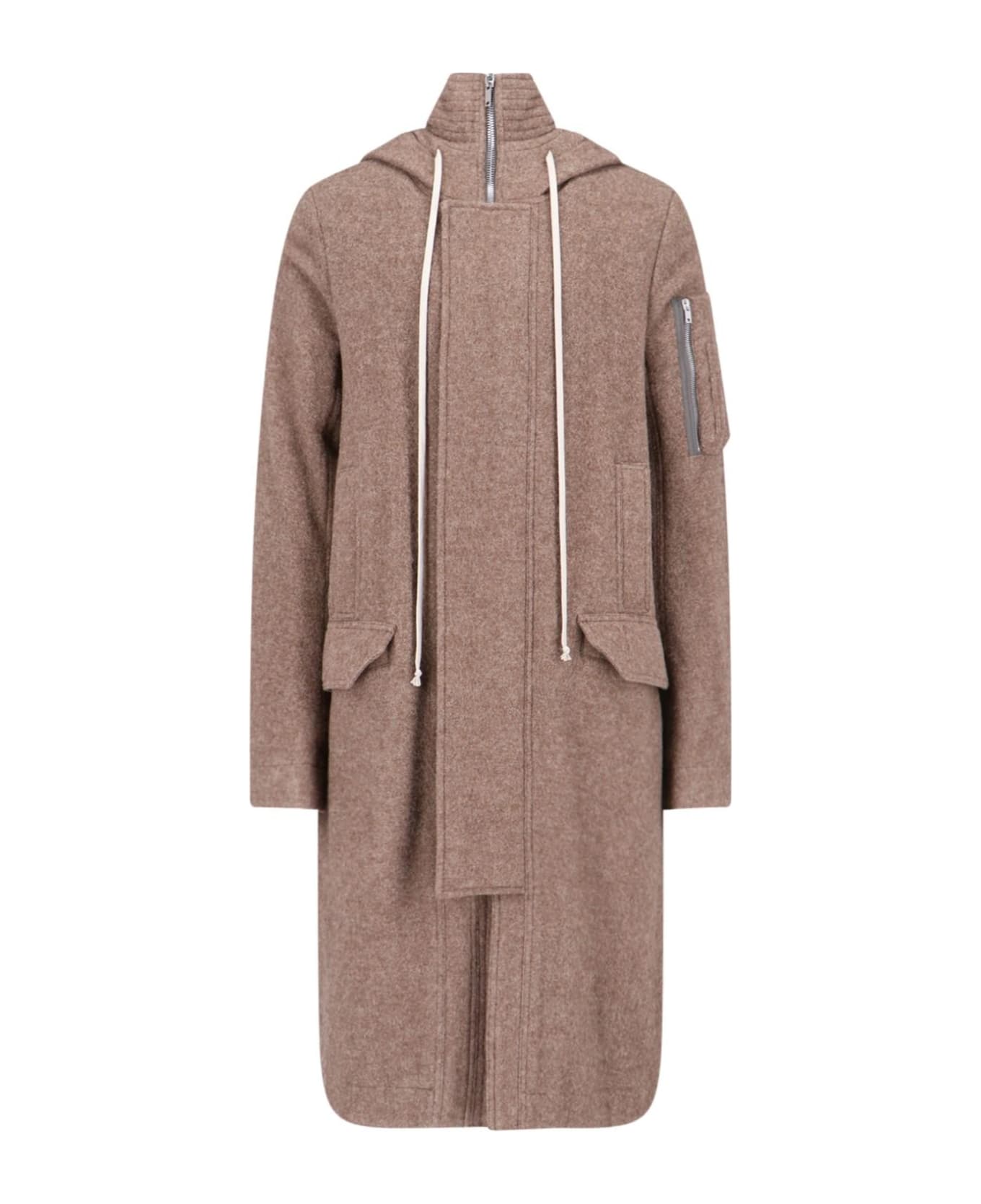 Rick Owens 'porterville Megaparka' Midi Coat - Brown