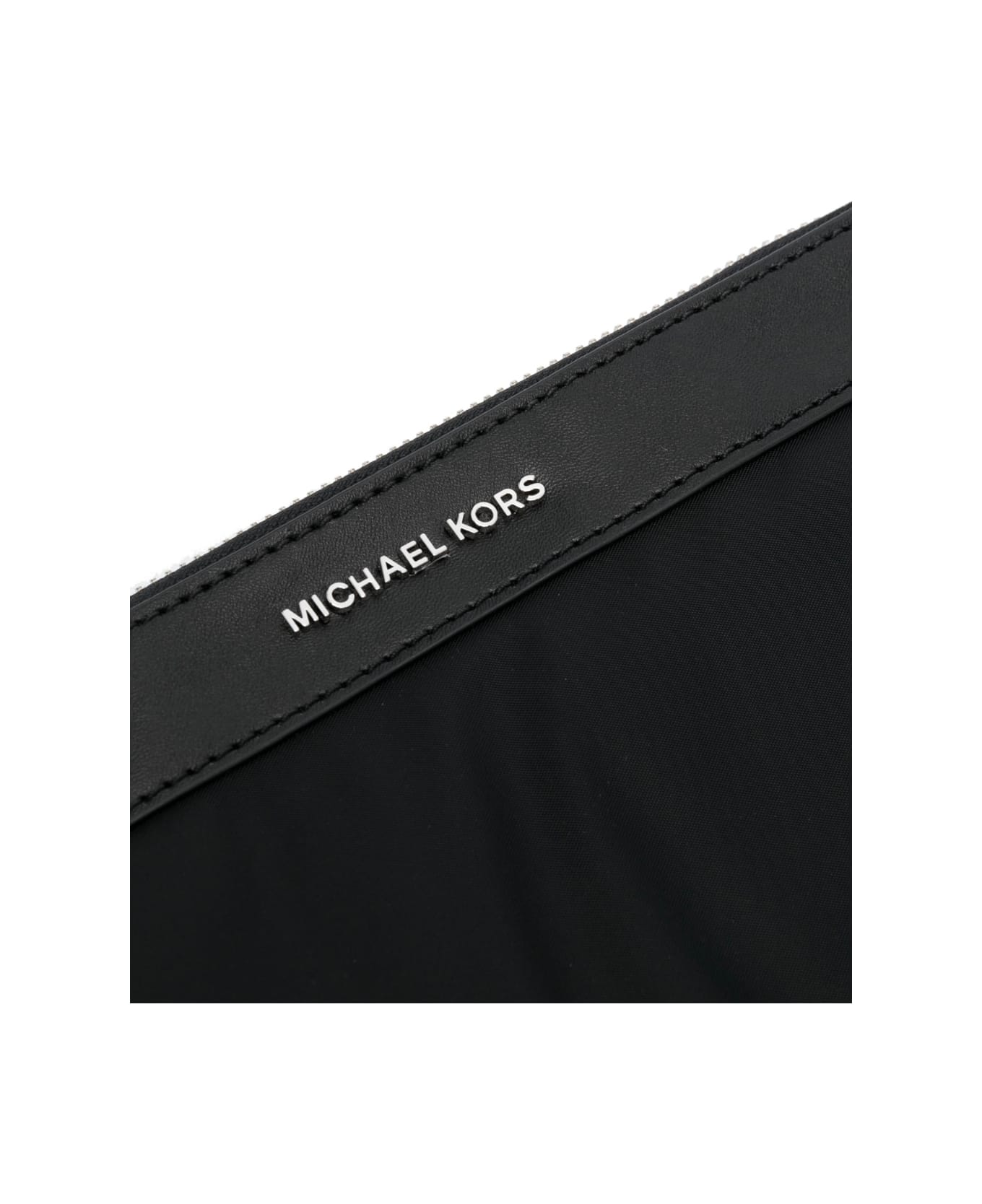 MICHAEL Michael Kors Logo Detailed Zipped Clutch Bag - Black