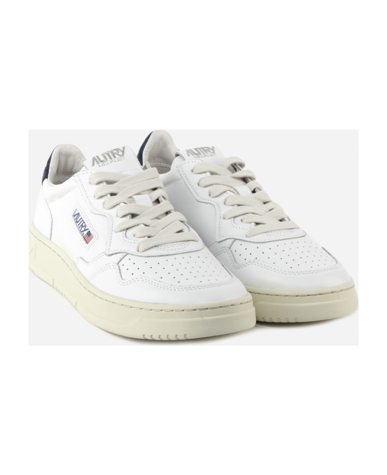Autry White Leather Sneakers - WHITE