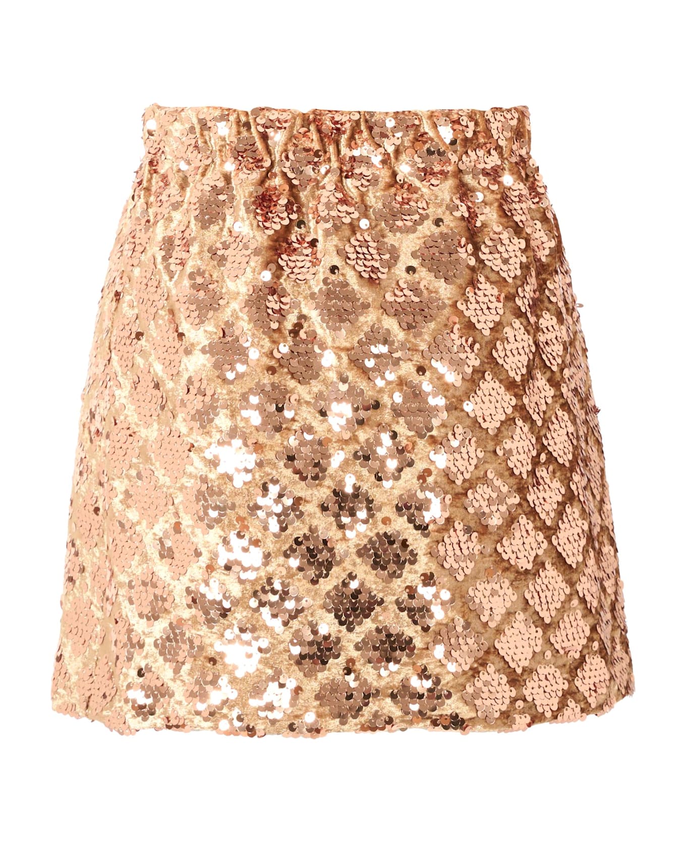 Douuod Rose Gold Skirt For Girl With Sequin - Gold