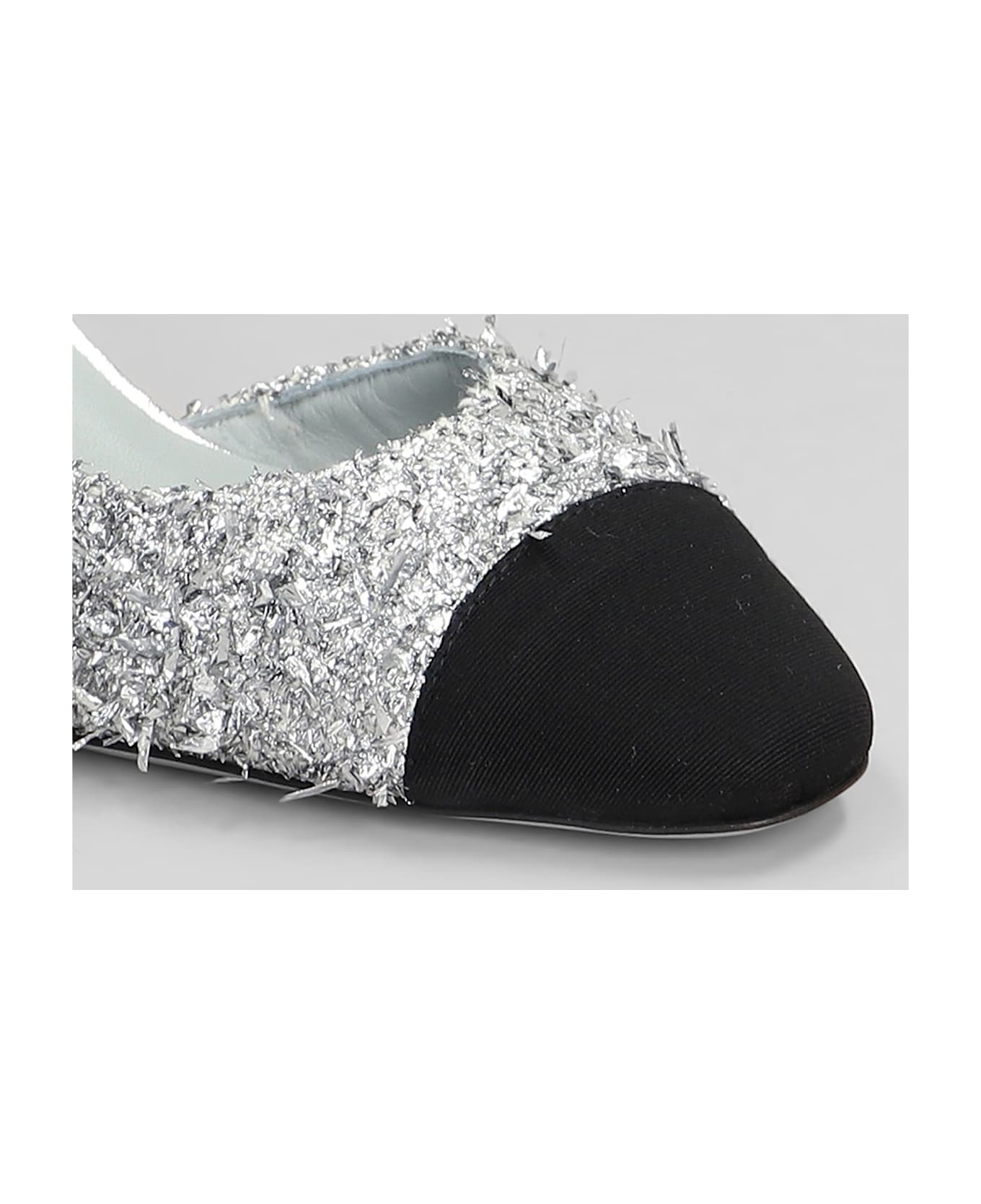 Roberto Festa Shirley Pumps In Silver Leather And Fabric - silver
