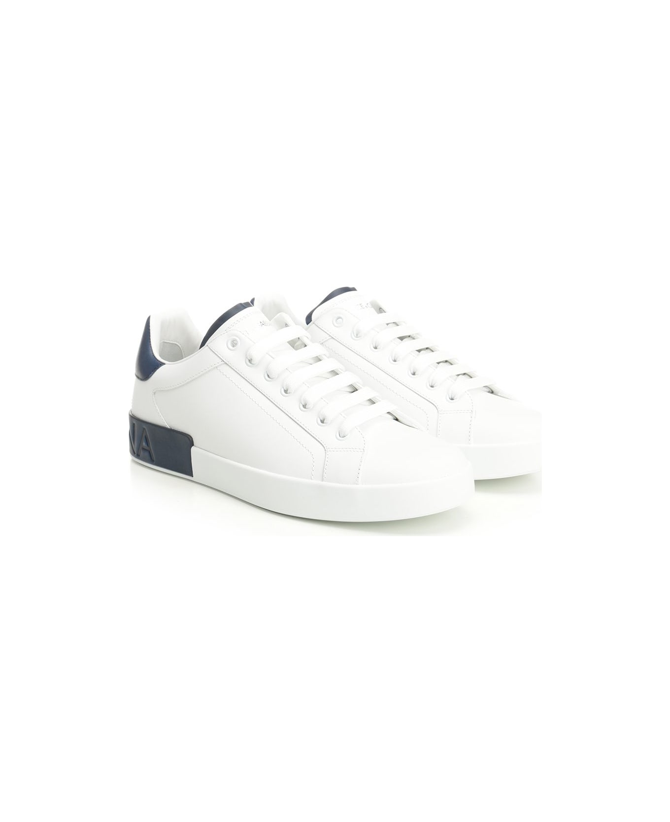 Dolce & Gabbana 'portofino' Leather Sneaker - White