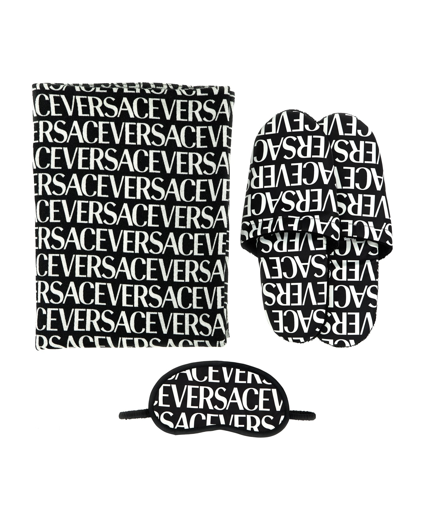 Versace Allover Travel Set - White/Black