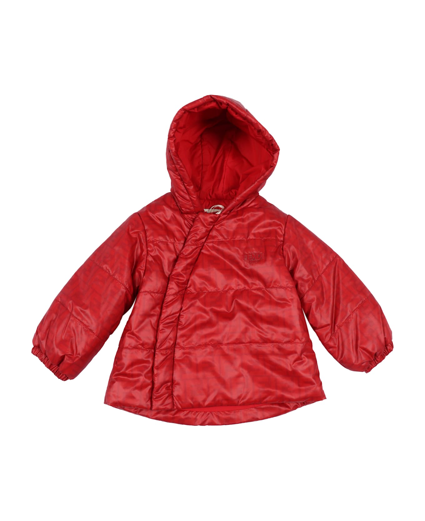 Fendi Ff Nylon Down Jacket - RED