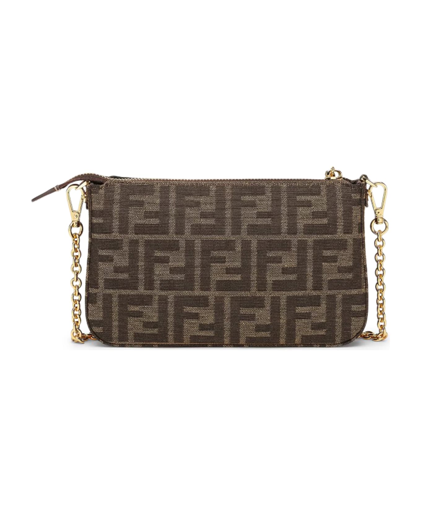 Fendi Pouch Baguette With Chain ??in Ff Jacquard Fabric