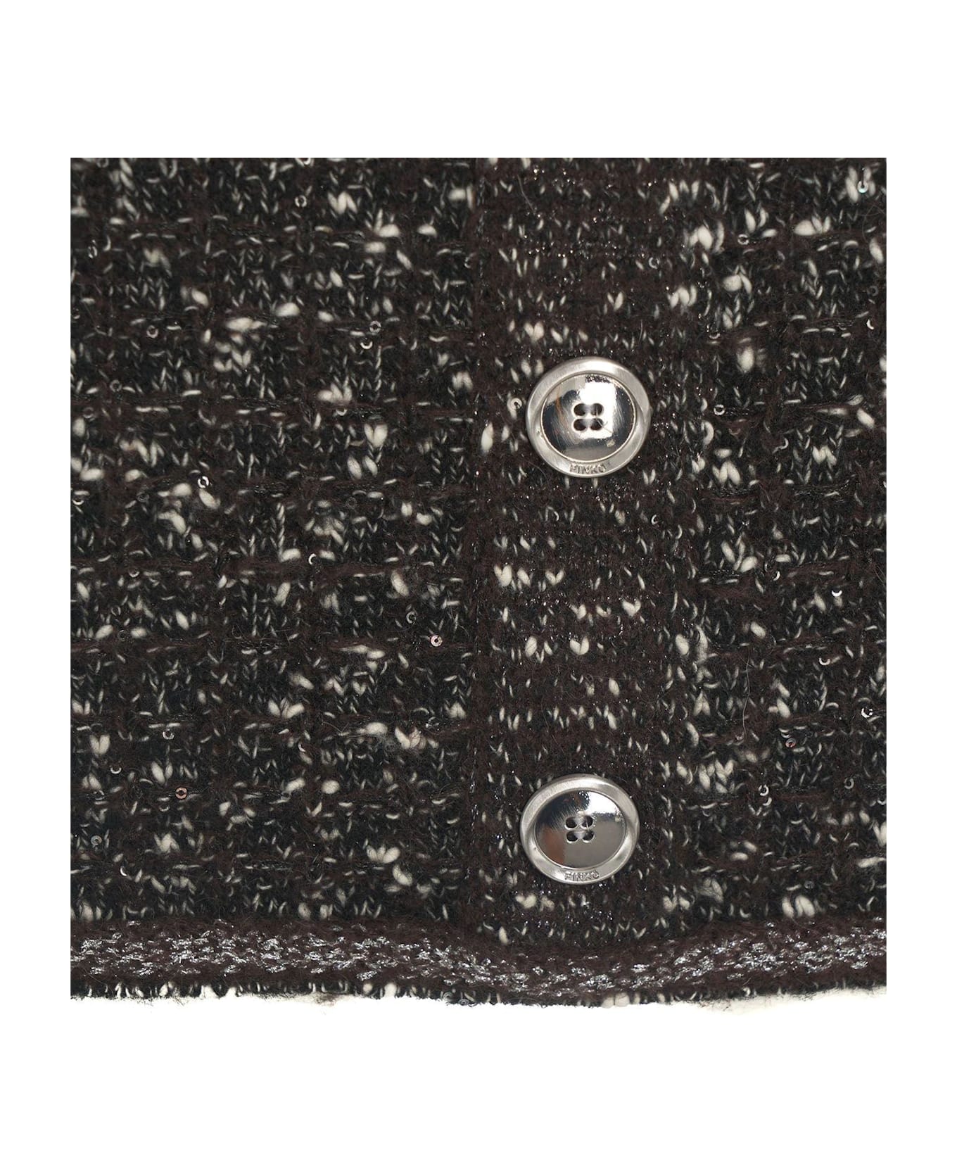 Pinko Vinacciolo Button Detailed Mini Skirt - NERO/MARRONE/BIANCO