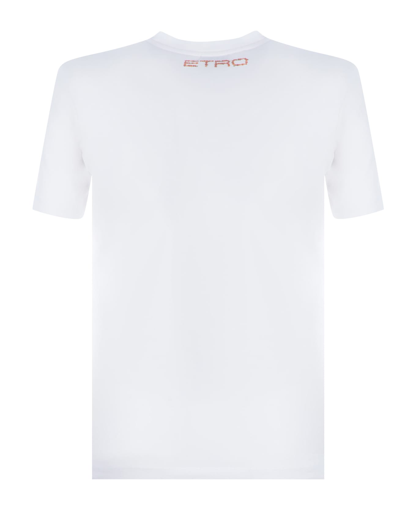 Etro T-shirt Etro "loto" In Jersey Di Cotone - Bianco