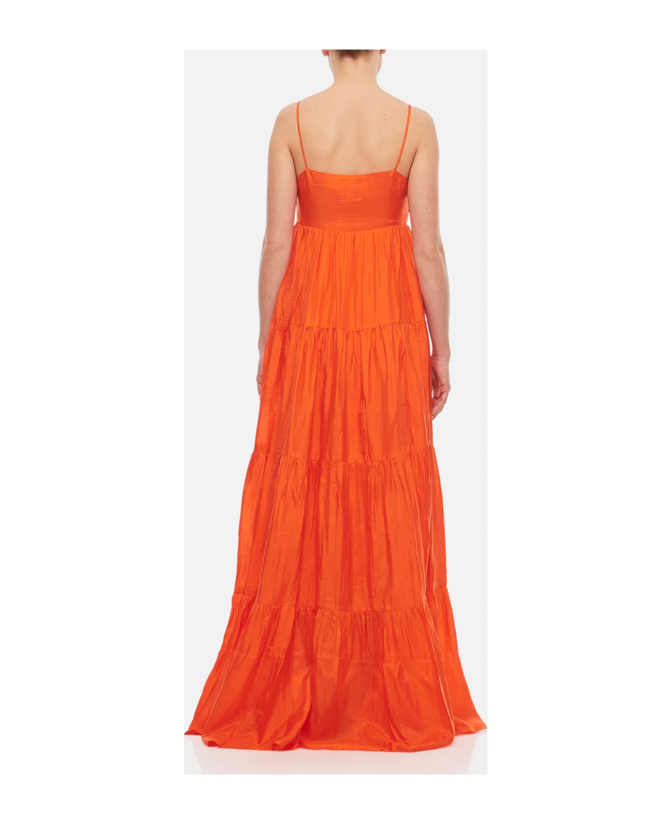 The Rose Ibiza Formentera Silk Maxi Dress - Orange ワンピース＆ドレス