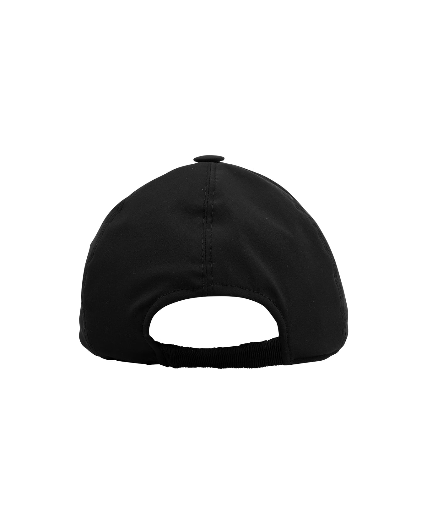 Fedeli Man Black Technical Fabric Baseball Hat - Black
