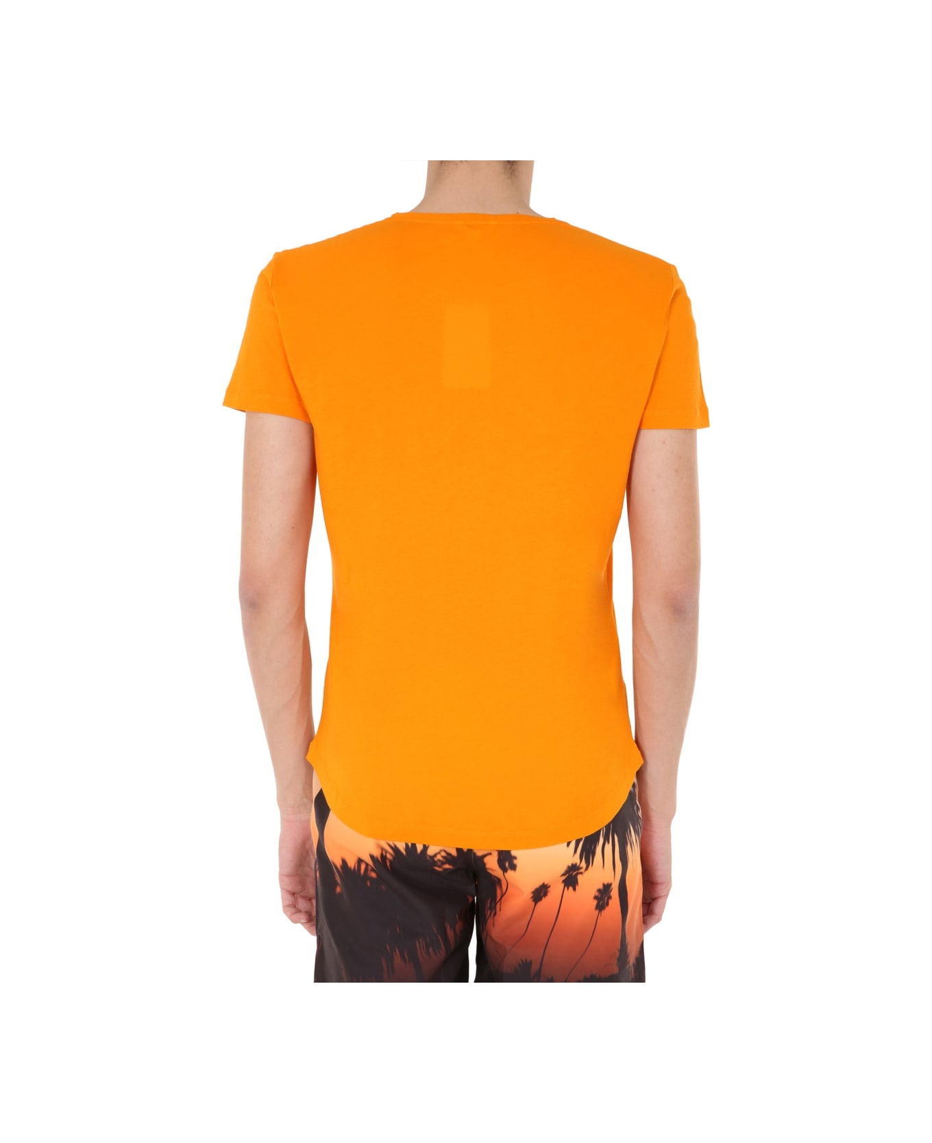Orlebar Brown Round Neck T-shirt - ORANGE
