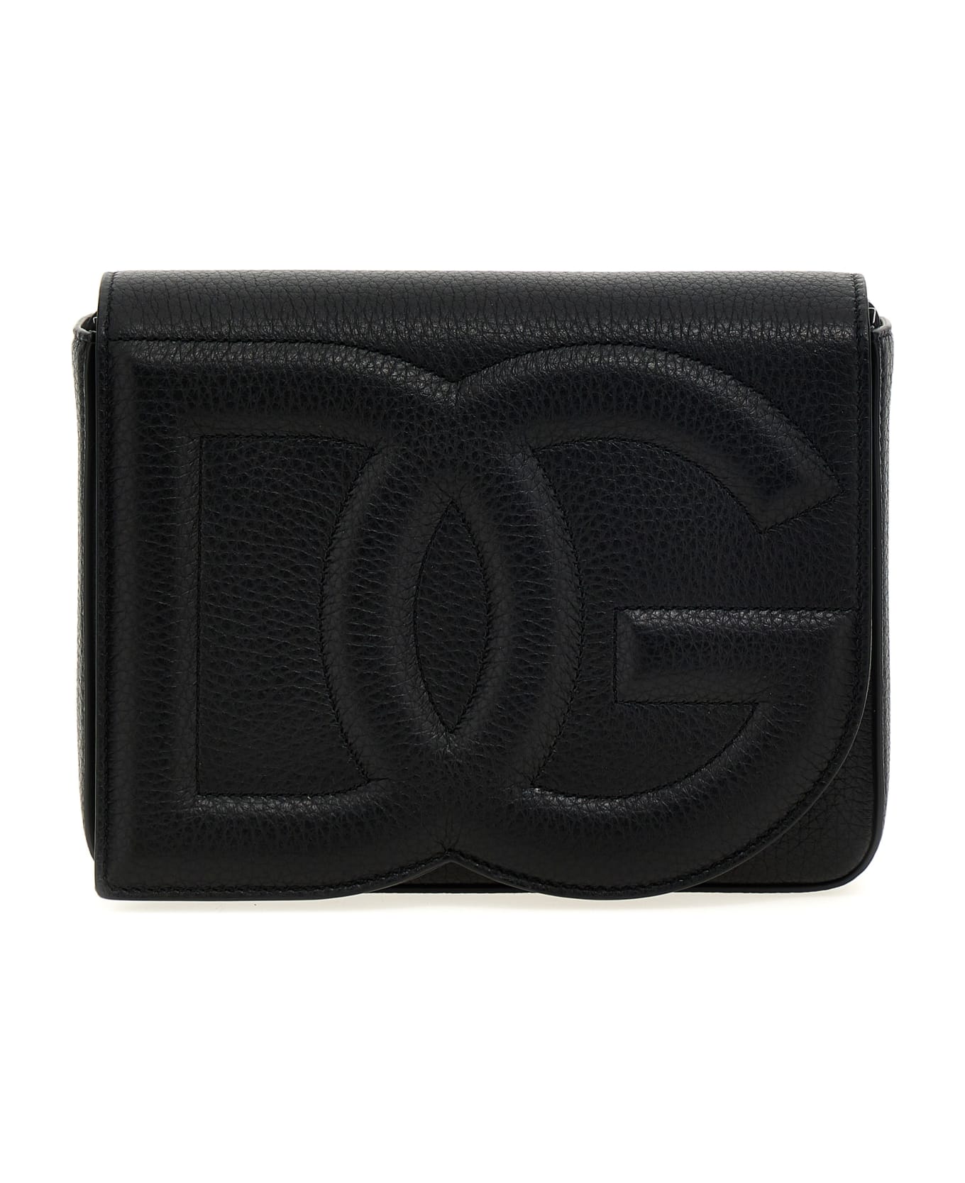 Dolce & Gabbana 'dg Logo Bag' Medium Shoulder Bag - Black  