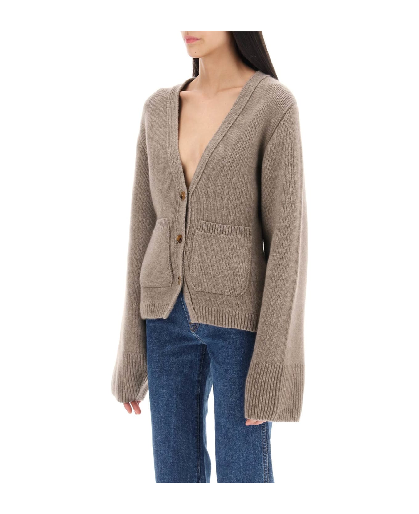 Khaite Scarlet Cashmere Cardigan - Brown