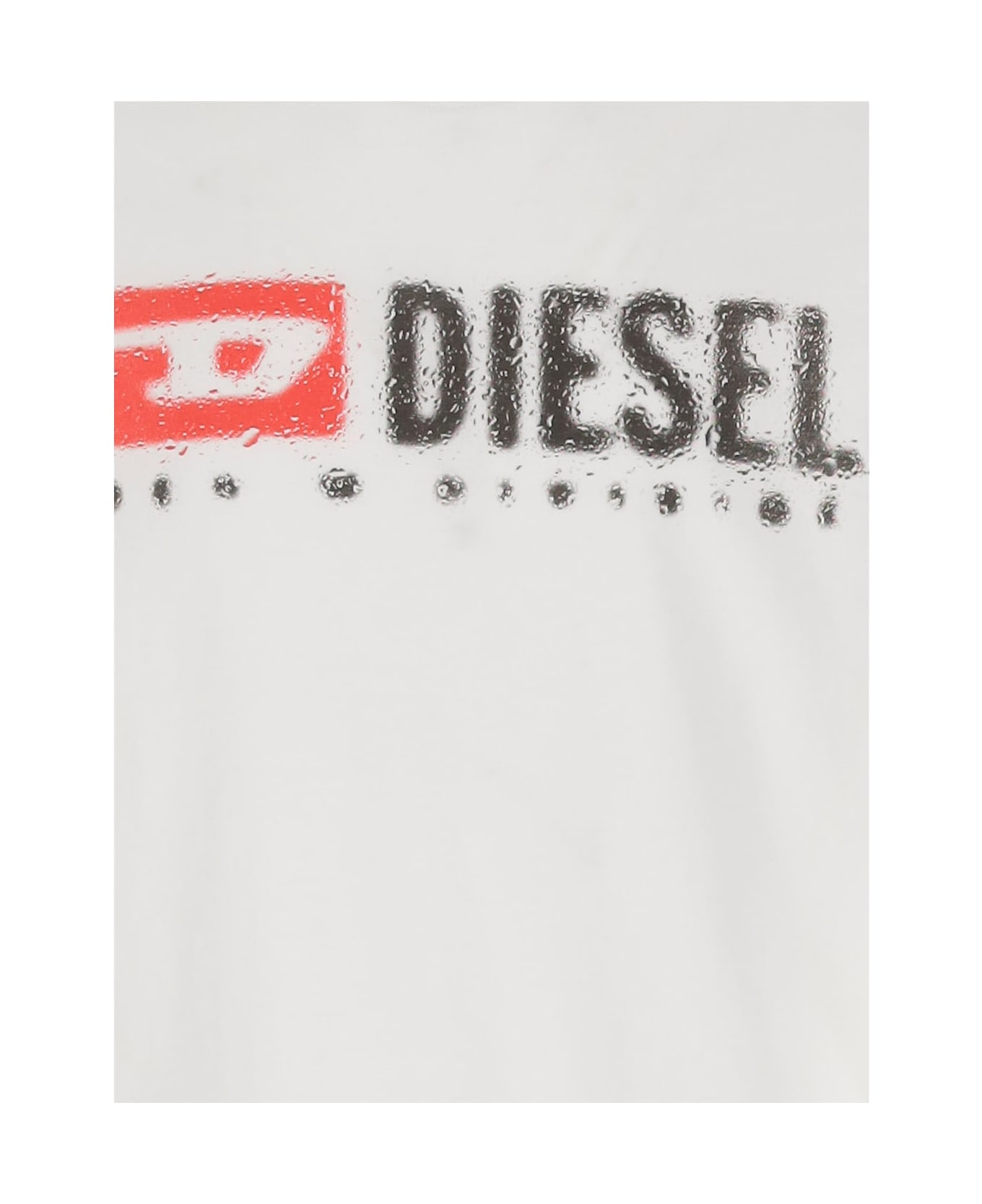 Diesel Tadjustk14 Cotton T-shirt With Print - White