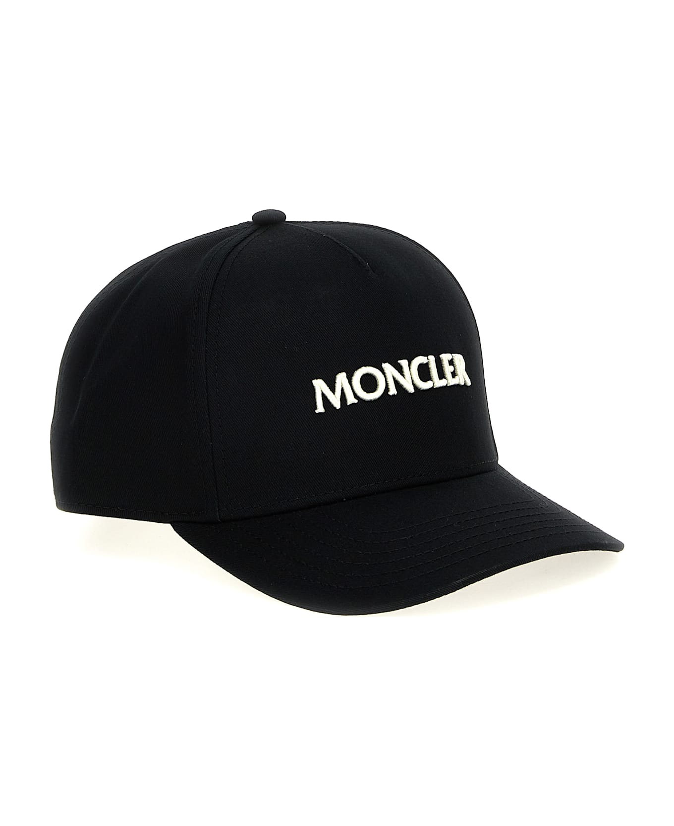 Moncler Logo Embroidery Cap - BLACK