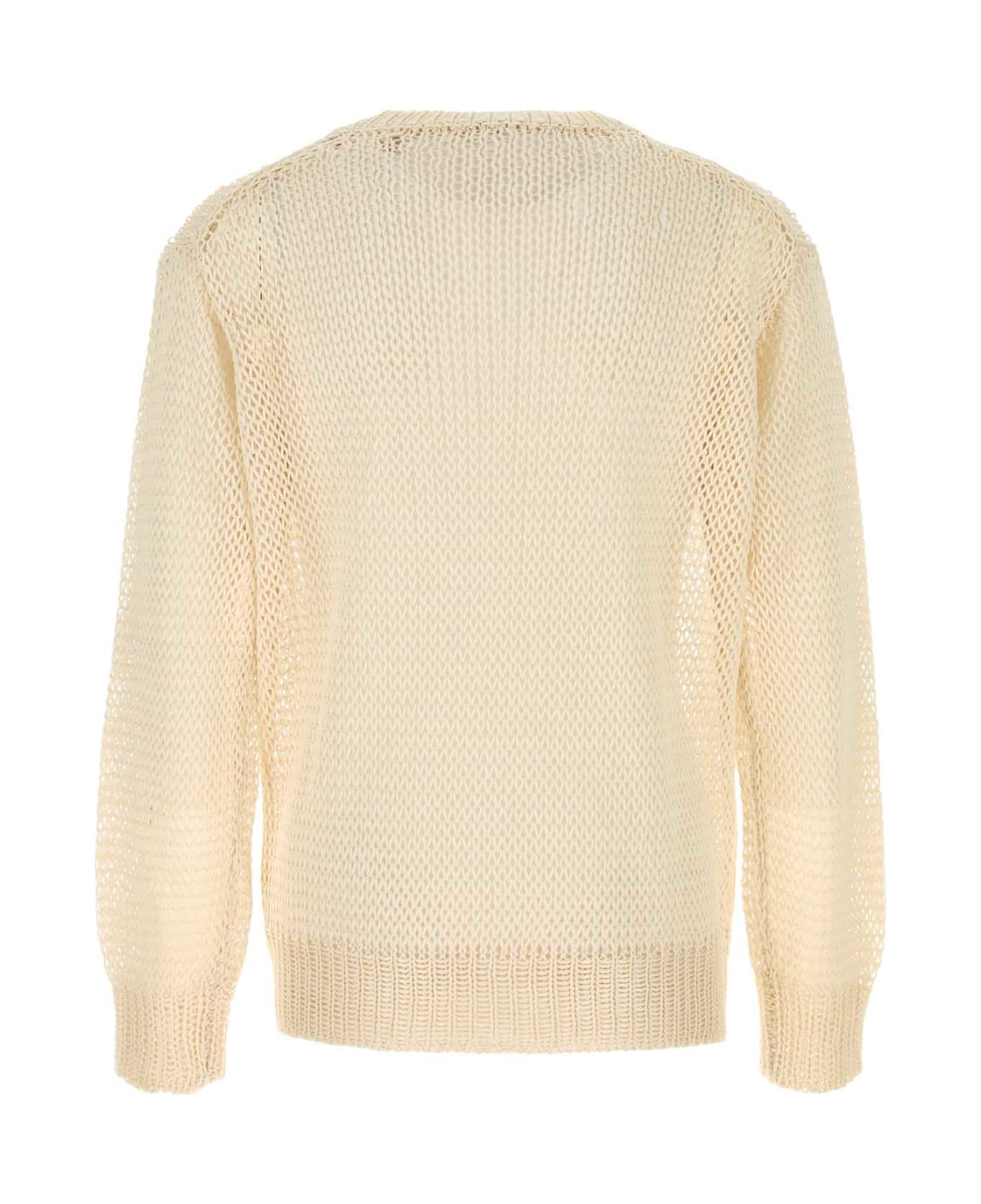 Jil Sander Cream Crochet Sweater - 105