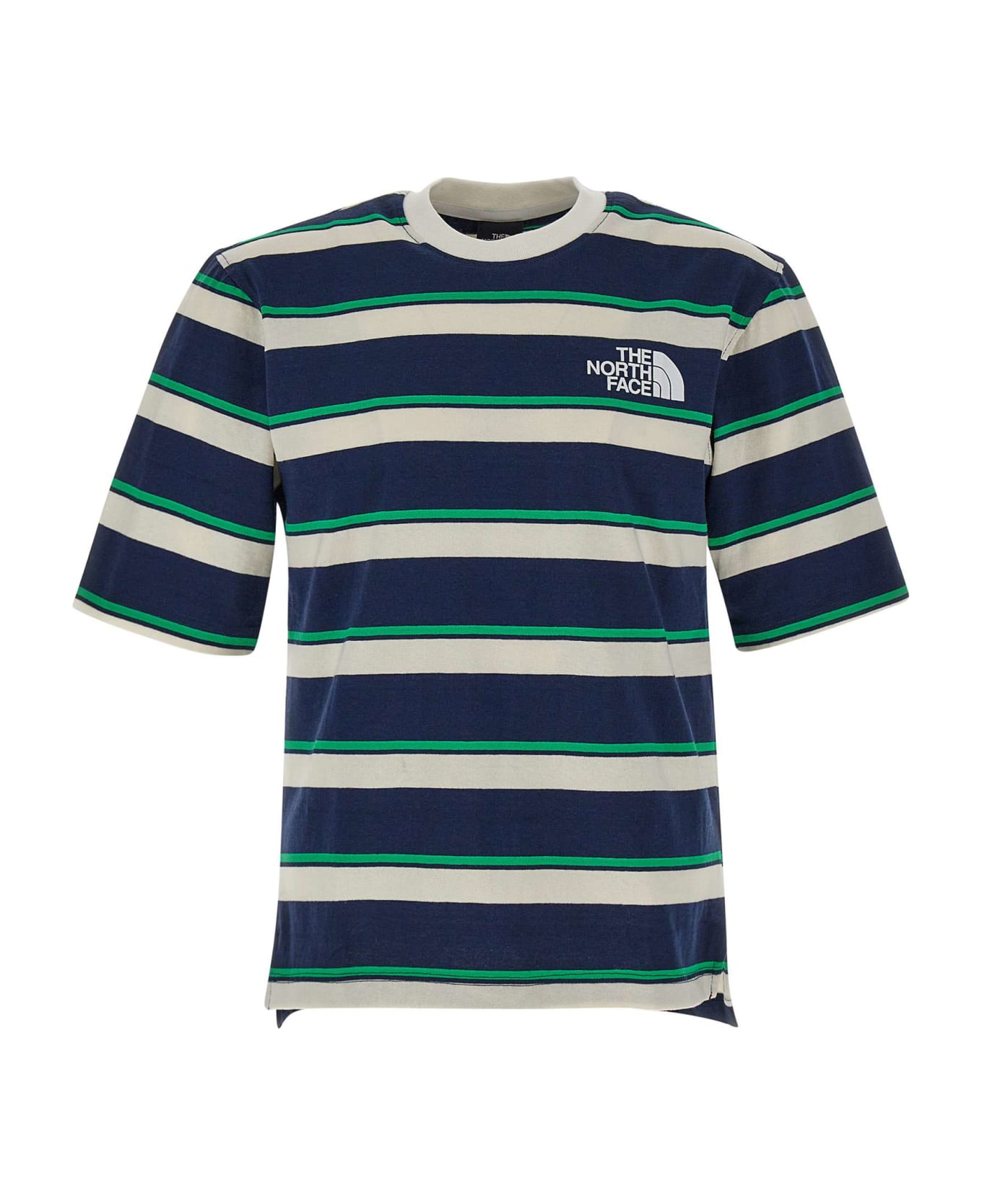 The North Face "tnf Easy Tee" Cotton T-shirt - BLU/GREEN/WHITE