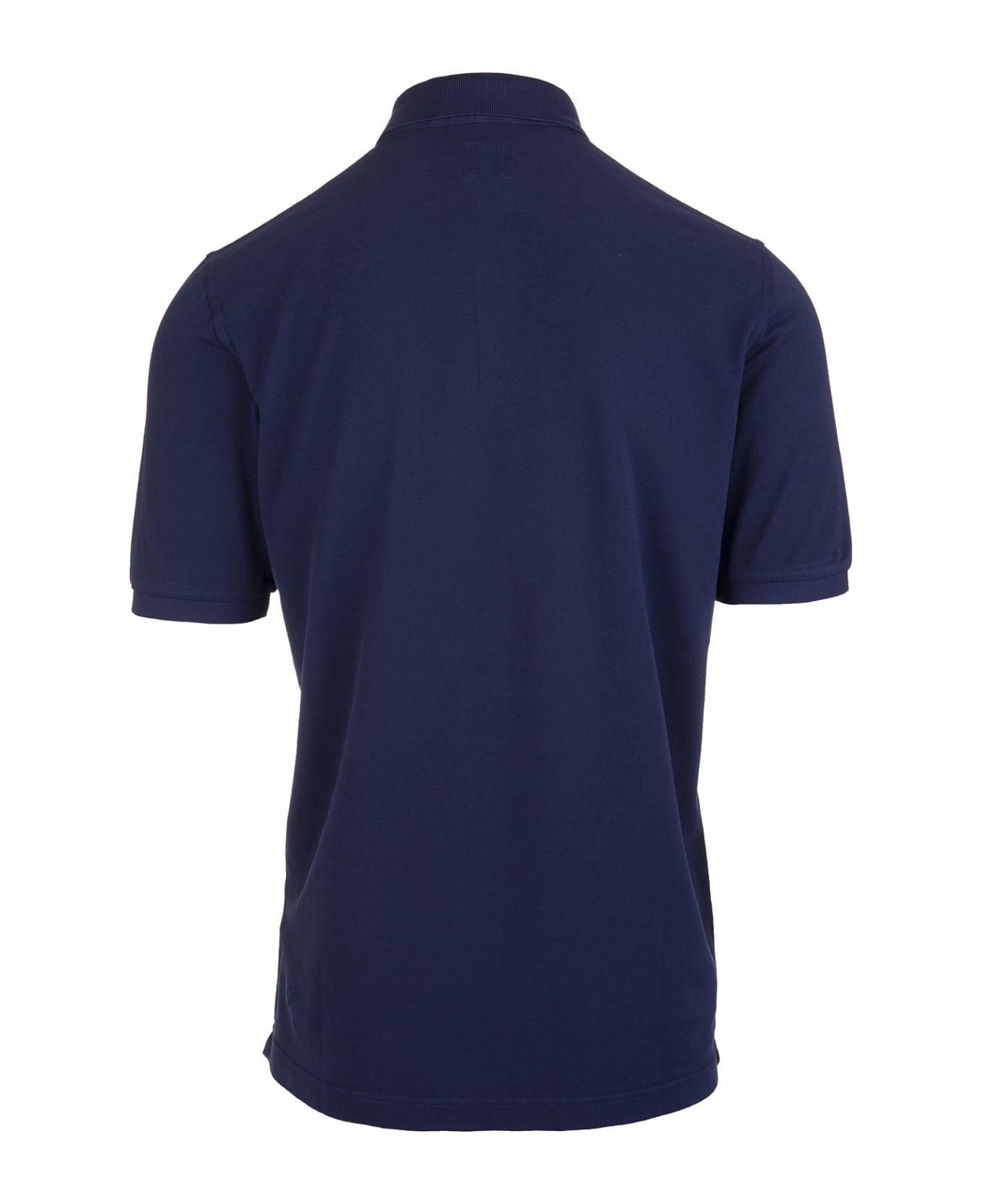 Fedeli Dark Blue Polo Shirt In Light Piqué Cotton - Blue