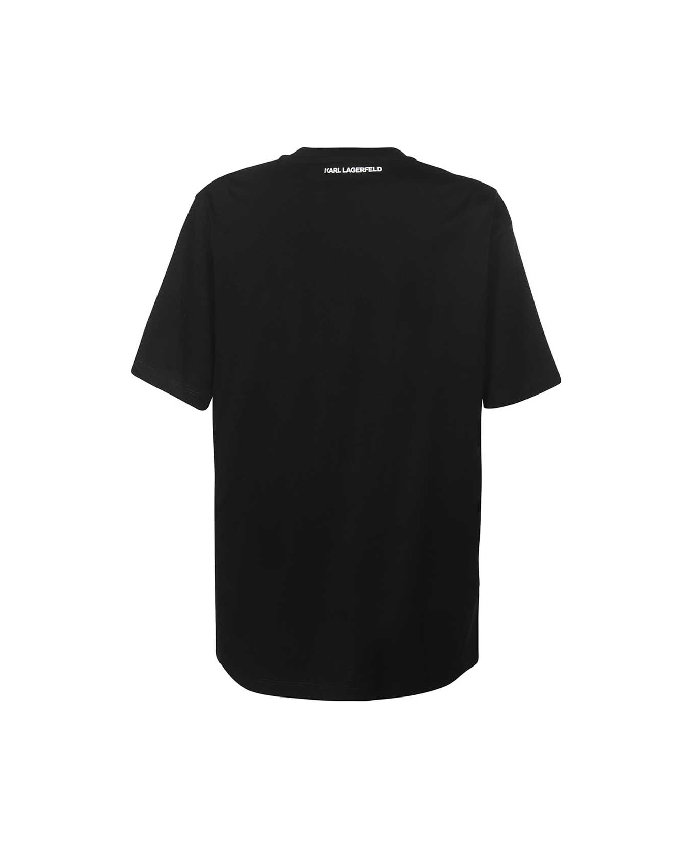 Karl Lagerfeld Printed Cotton T-shirt - black Tシャツ