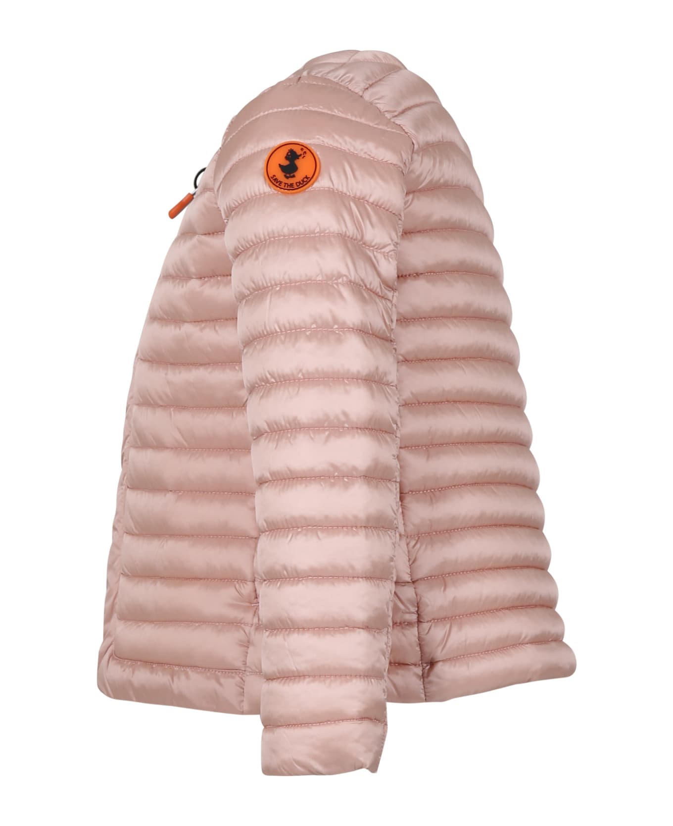 Save the Duck Pink Vela Down Jacket For Girl With Iconic Logo - Pink コート＆ジャケット