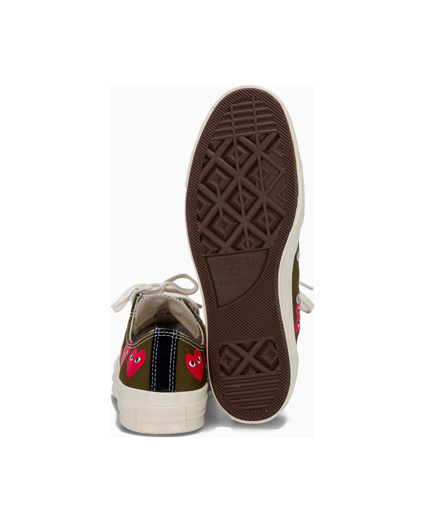 Comme des Garçons Play Comme Des Garcons Converse Chuck Taylor Low-top Multi-heart - KHAKI