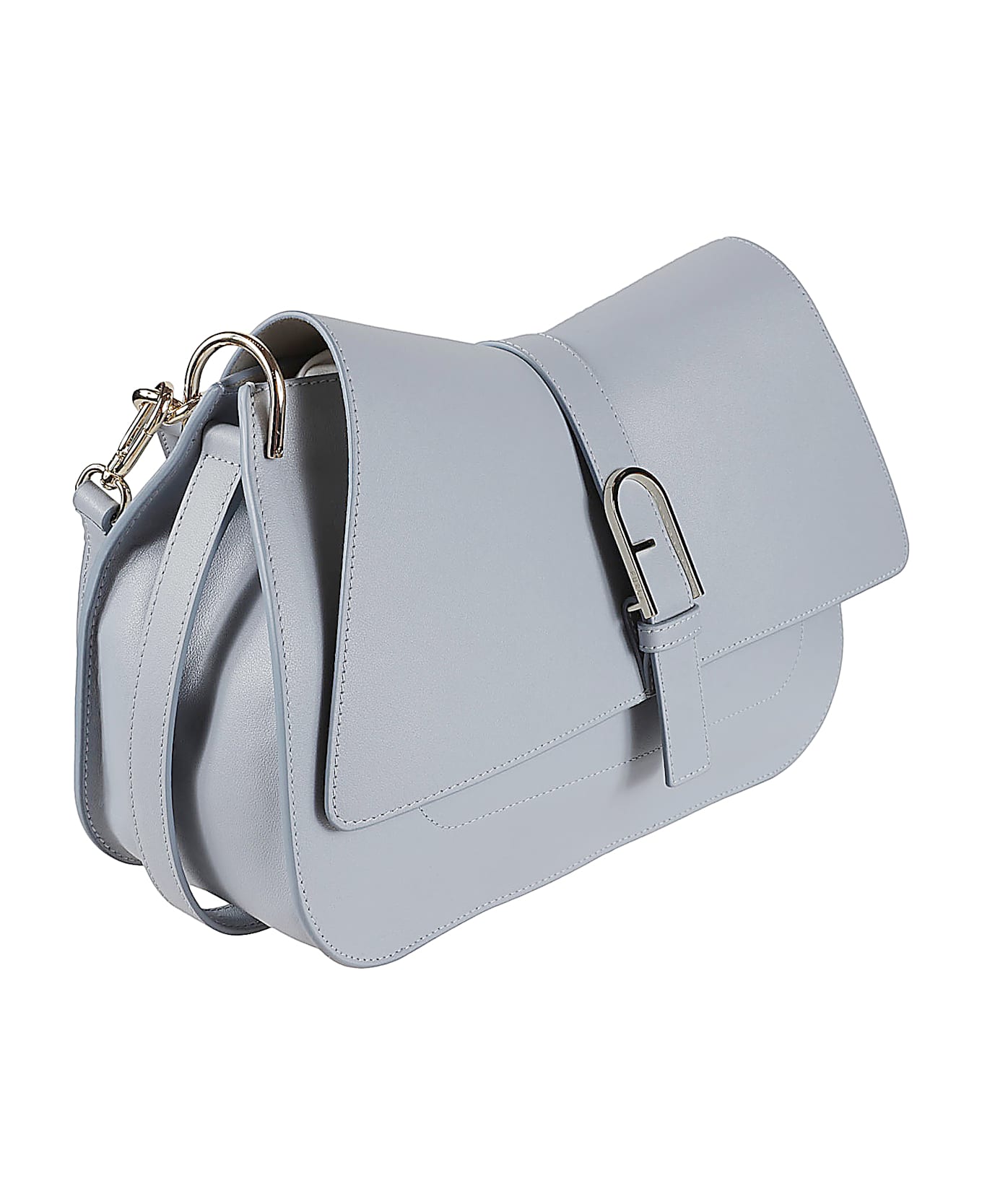 Furla Logo Buckle Shoulder Bag - Cloud