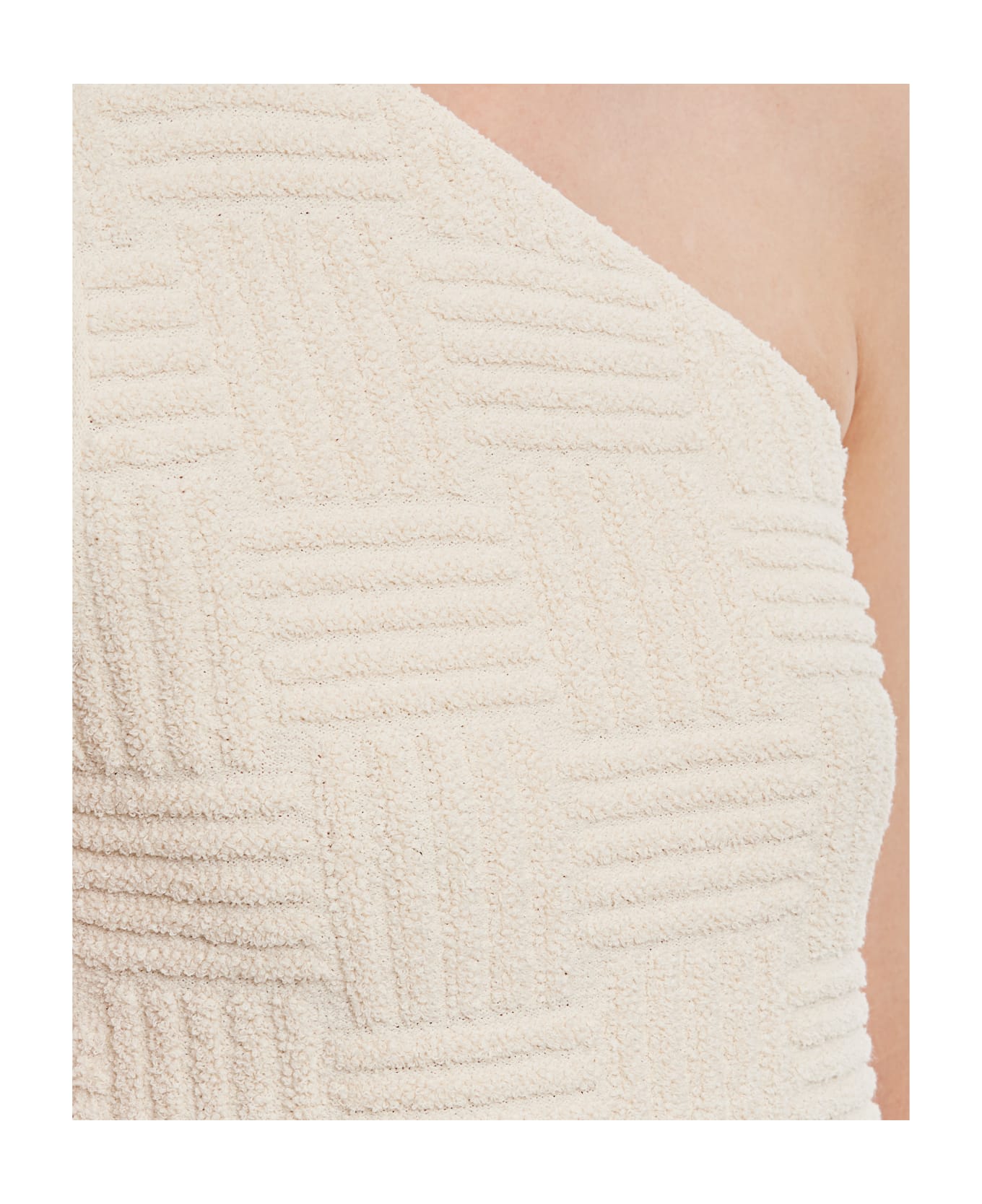 Bottega Veneta Abito Monospalla Towel Logo - Beige