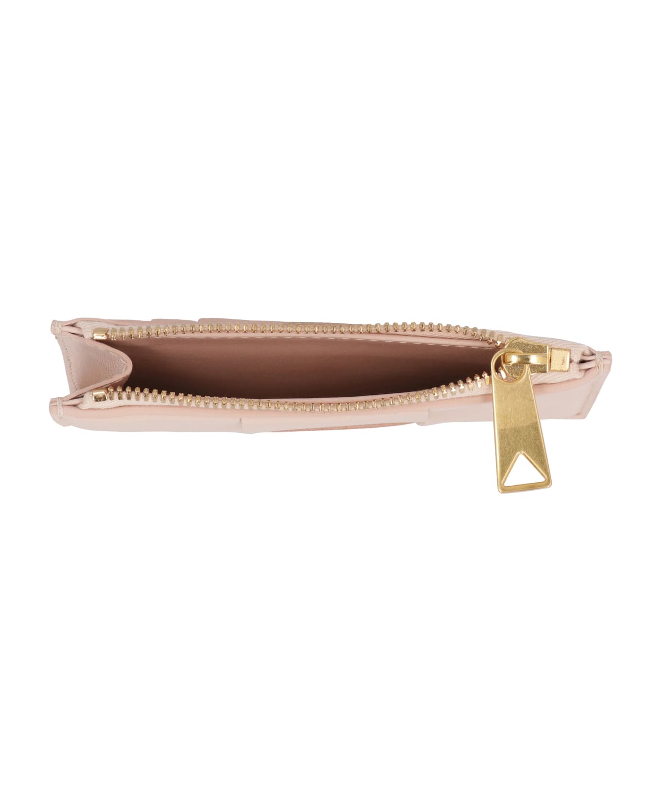 Bottega Veneta Leather Card Holder - Pink 財布